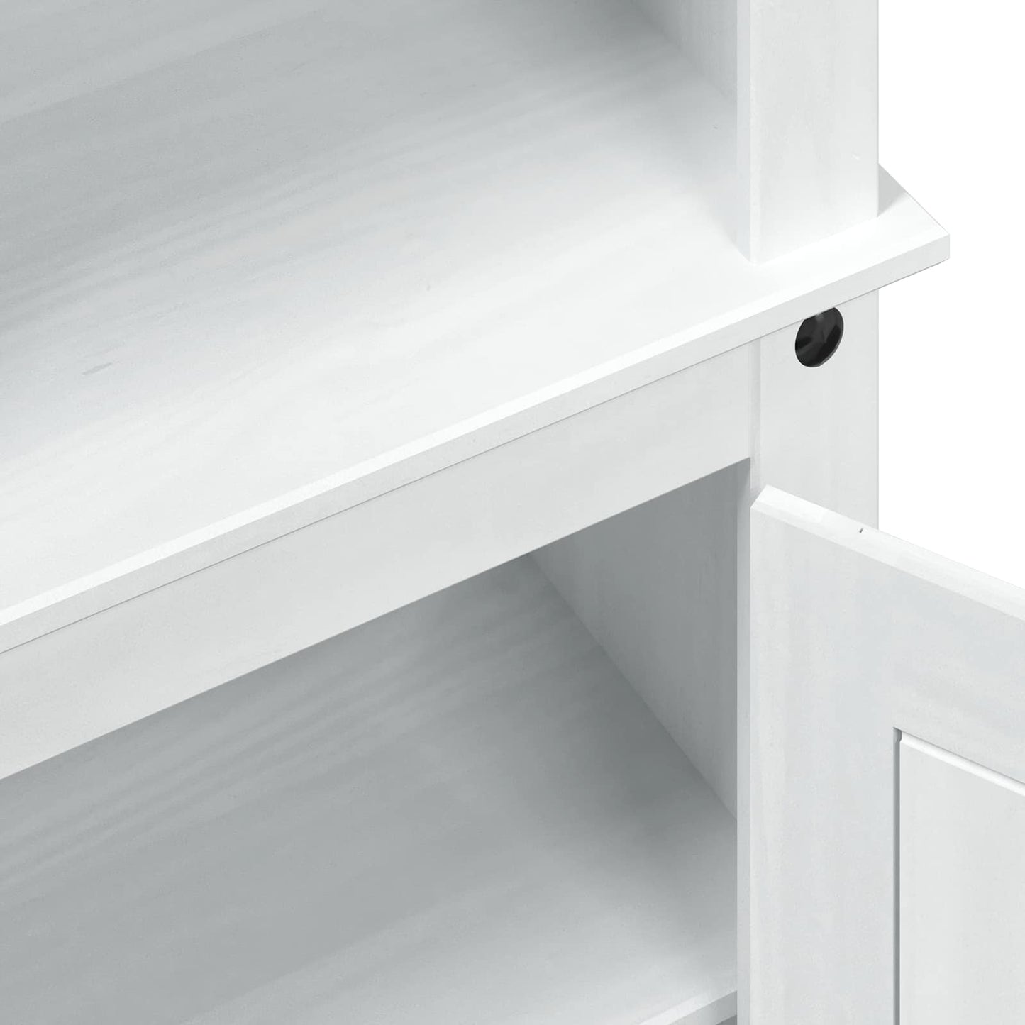 vidaXL Highboard Λευκό 74 x 38 x 170 εκ. Στερεά ξυλεία πεύκου