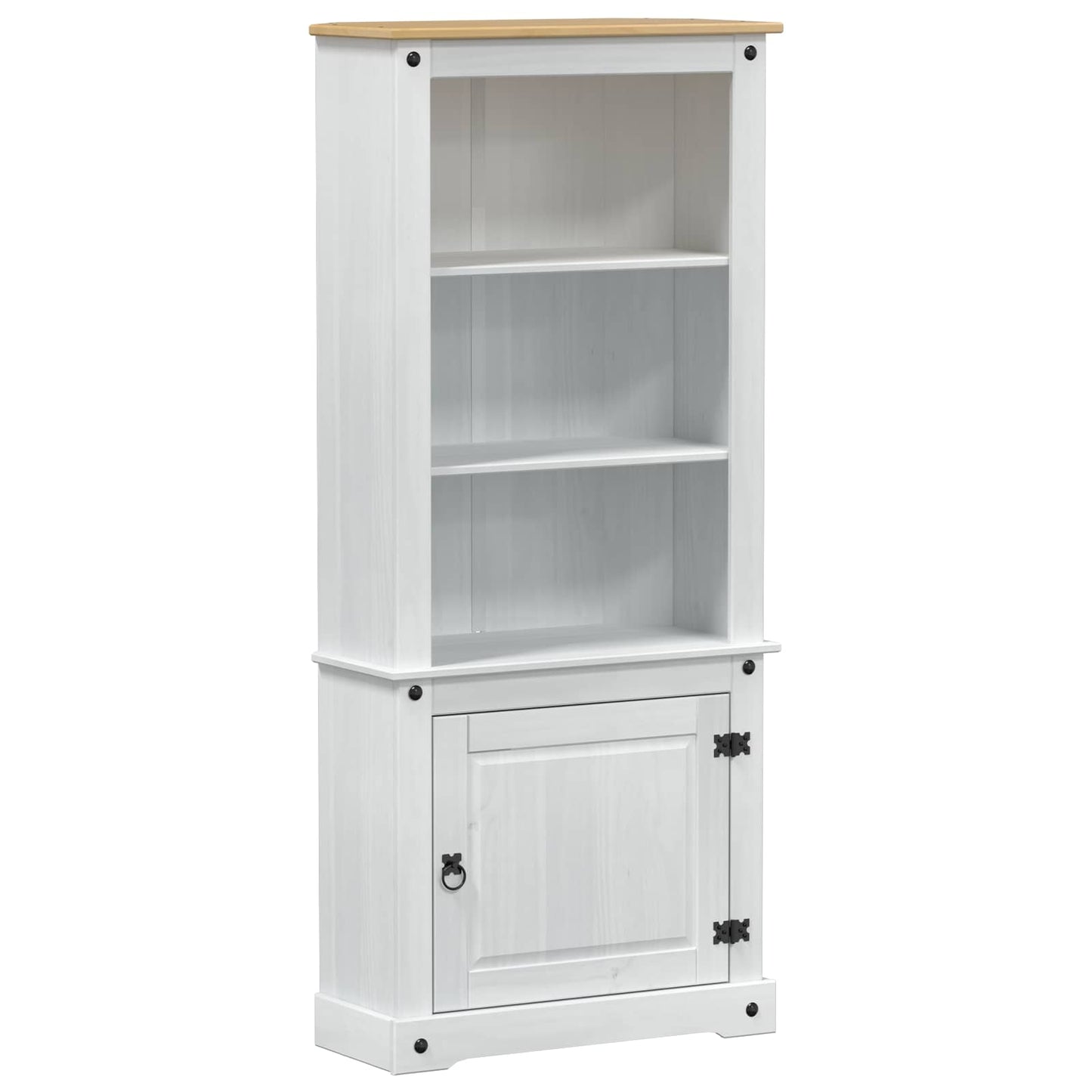 vidaXL Highboard Λευκό 74 x 38 x 170 εκ. Στερεά ξυλεία πεύκου