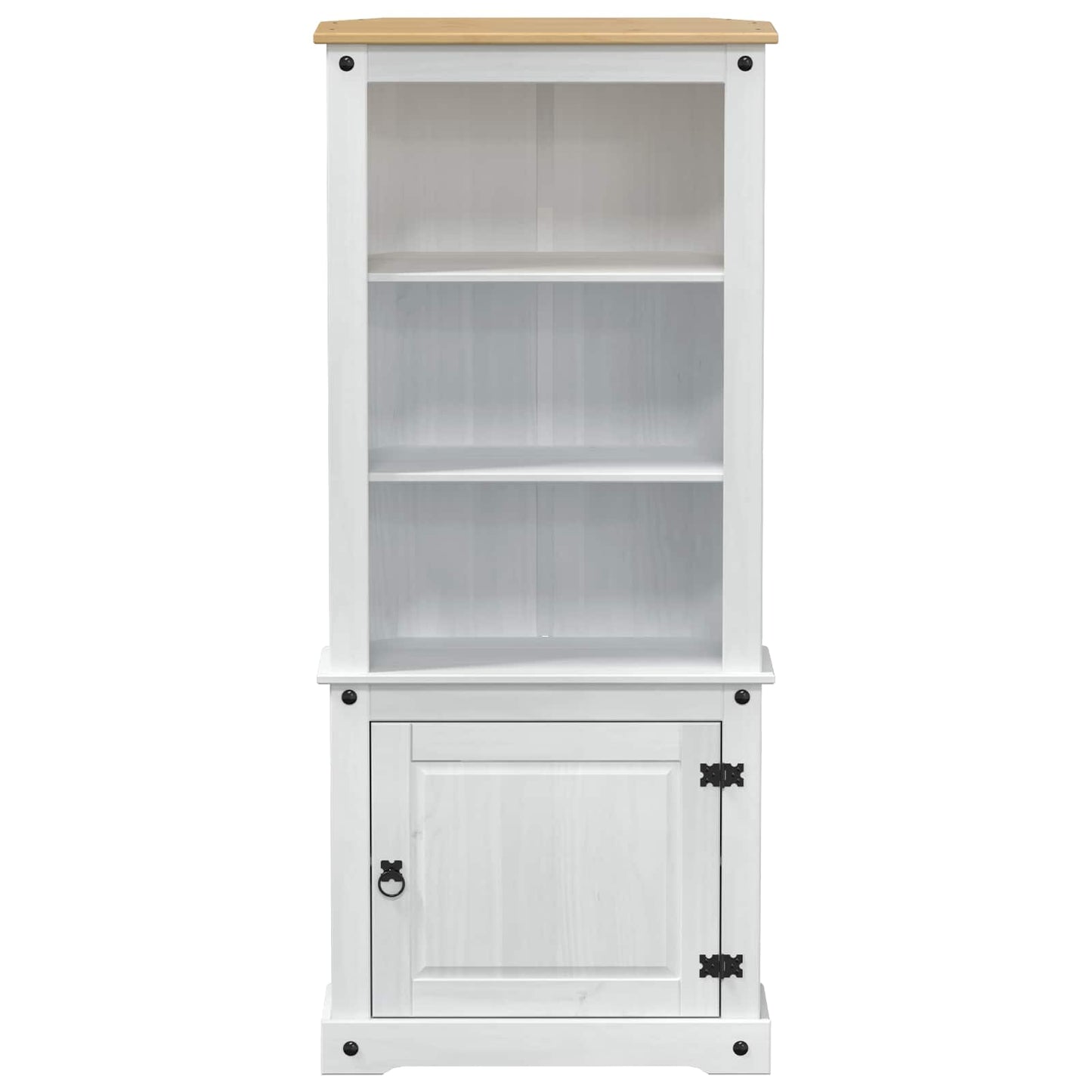 vidaXL Highboard Λευκό 74 x 38 x 170 εκ. Στερεά ξυλεία πεύκου