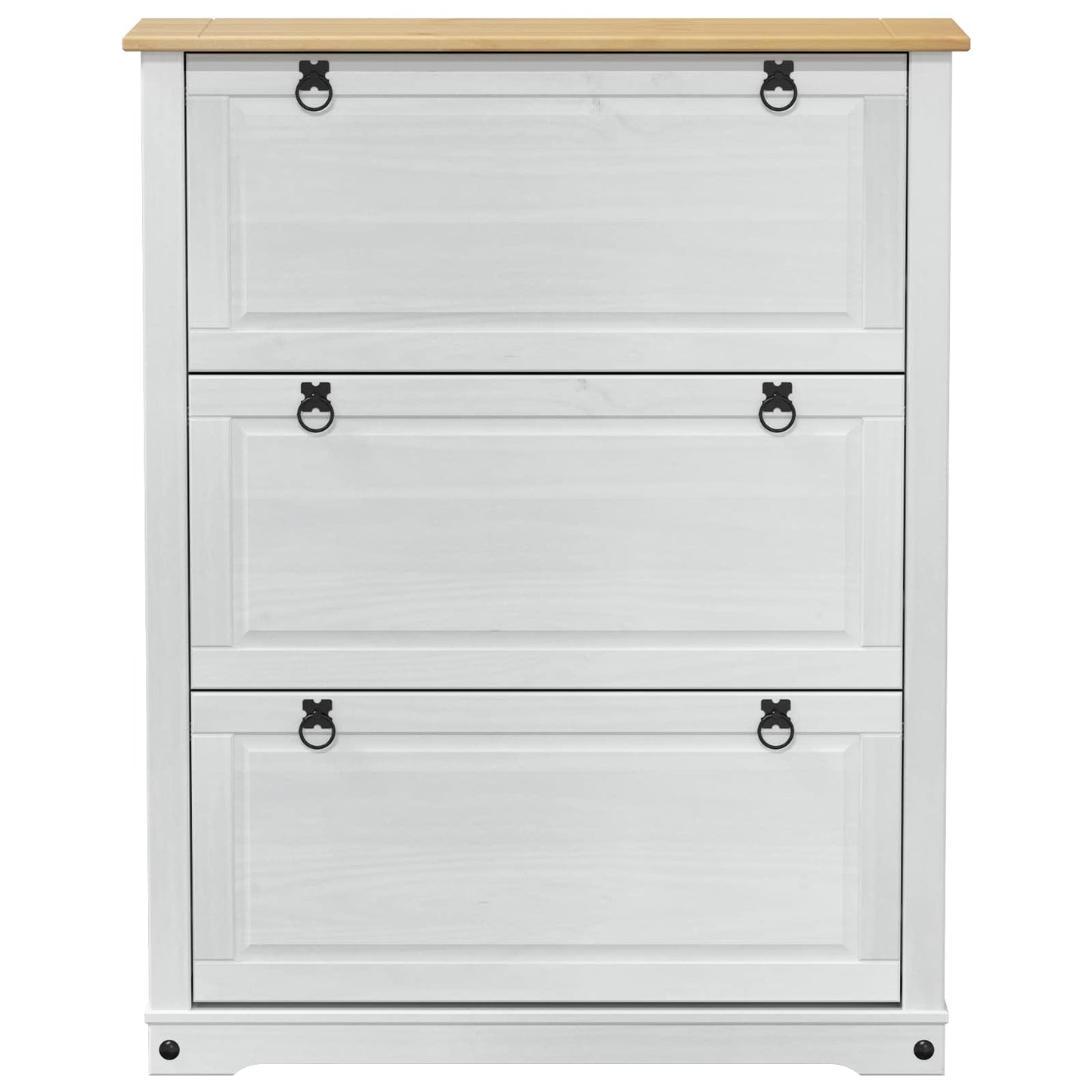 vidaXL Ντουλάπα Παπουτσιών με συρτάρι Corona Λευκό 99 x 32 x 122 εκ.