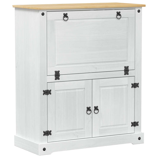 vidaXL Ντουλάπι κρασιού Λευκό 97 x 45 x 114 εκ Στερεά ξυλεία πεύκου