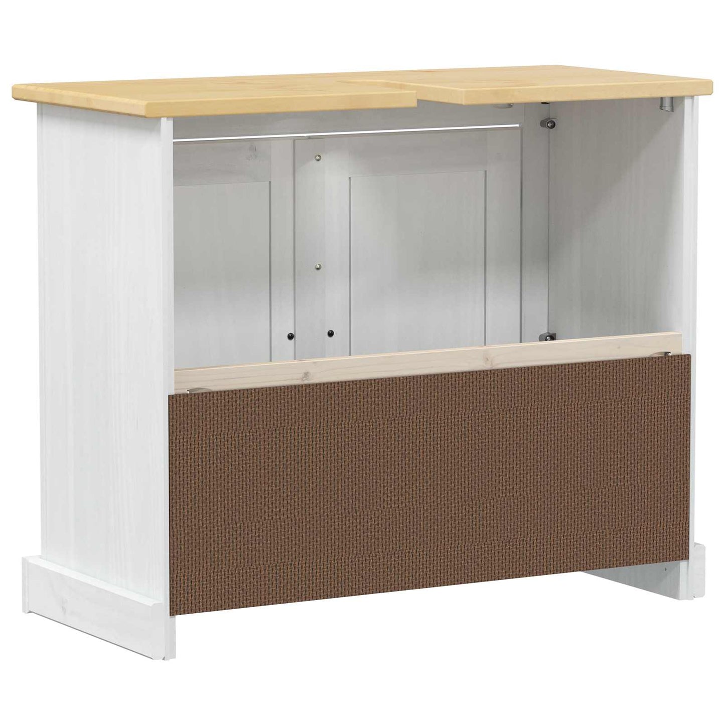 vidaXL Ντουλάπι νιπτήρα Λευκό 73 x 33 x 60 εκ Στερεά ξυλεία πεύκου
