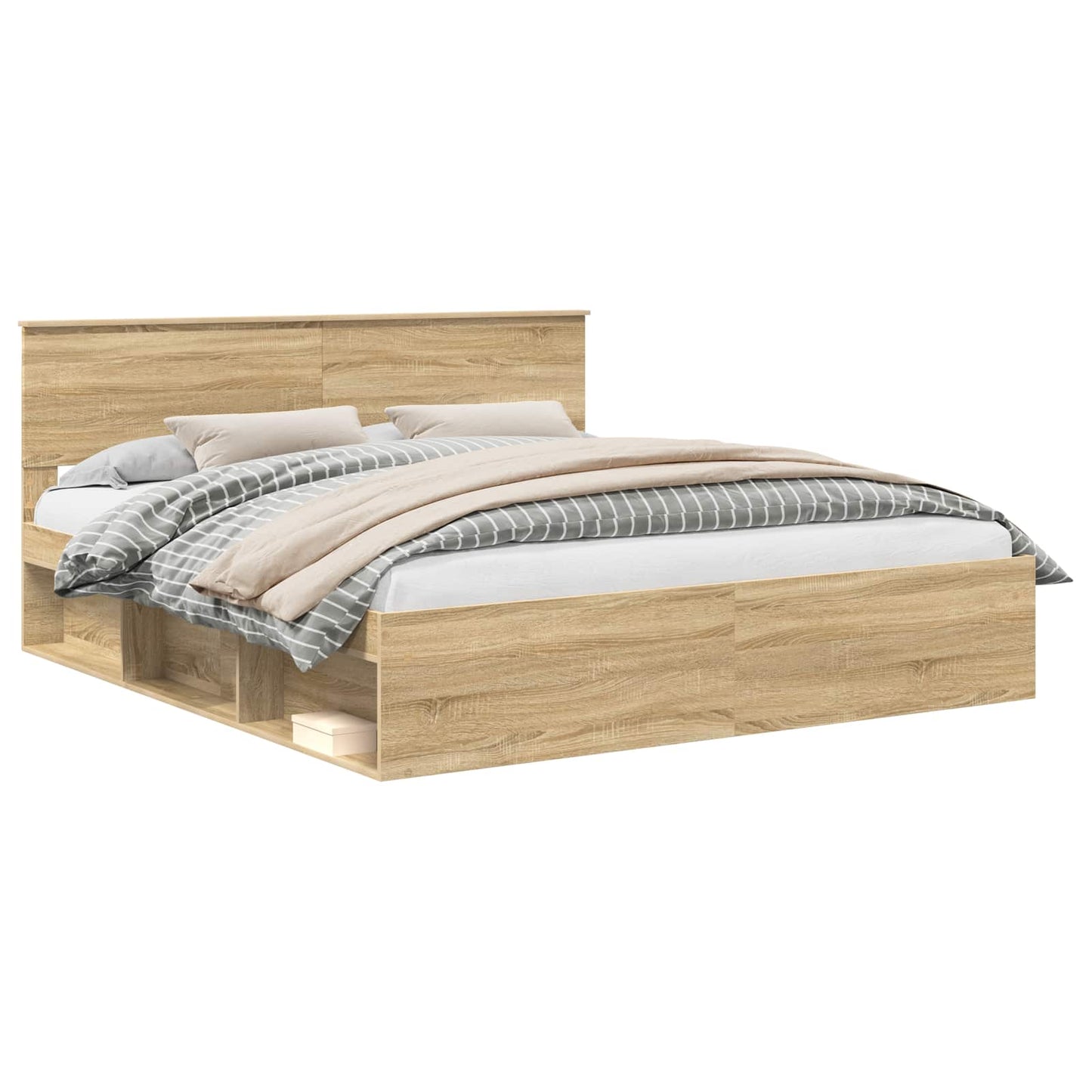 vidaXL Σκελετός Κρεβατιού Σονόμα 200 x 200 cm Επεξεργασμένο ξύλο