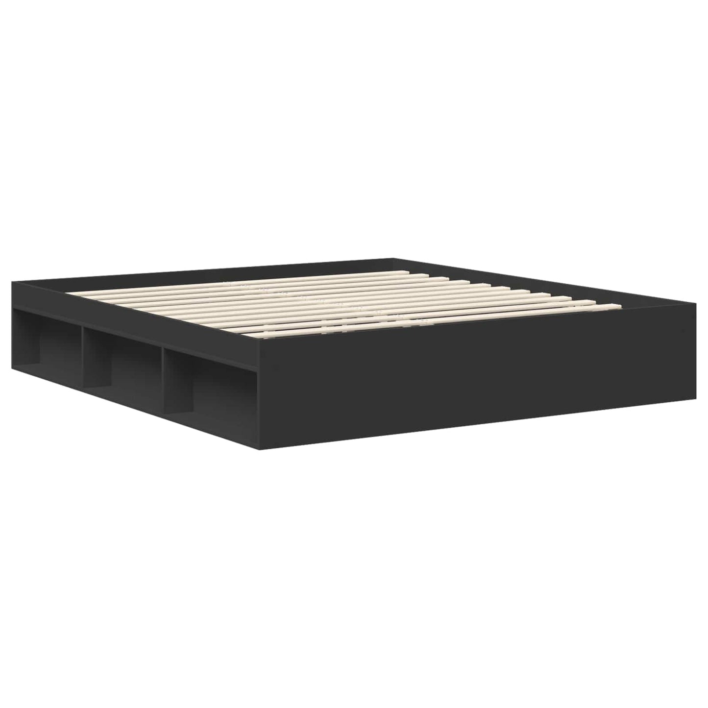 vidaXL Σκελετός Κρεβατιού Μαύρο 180 x 200 cm Επεξεργασμένο ξύλο