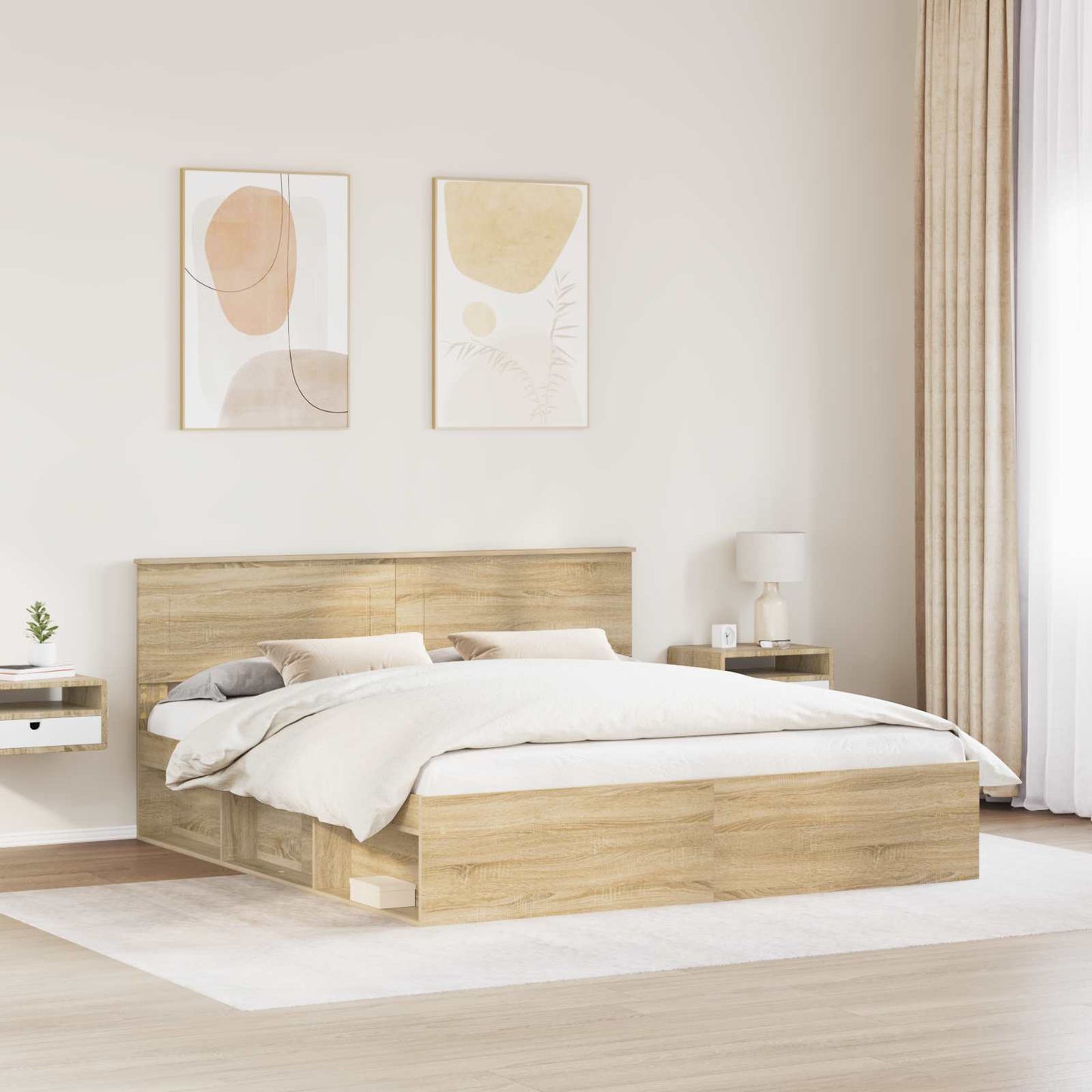 vidaXL Σκελετός Κρεβατιού Σονόμα 180 x 200 cm Επεξεργασμένο ξύλο