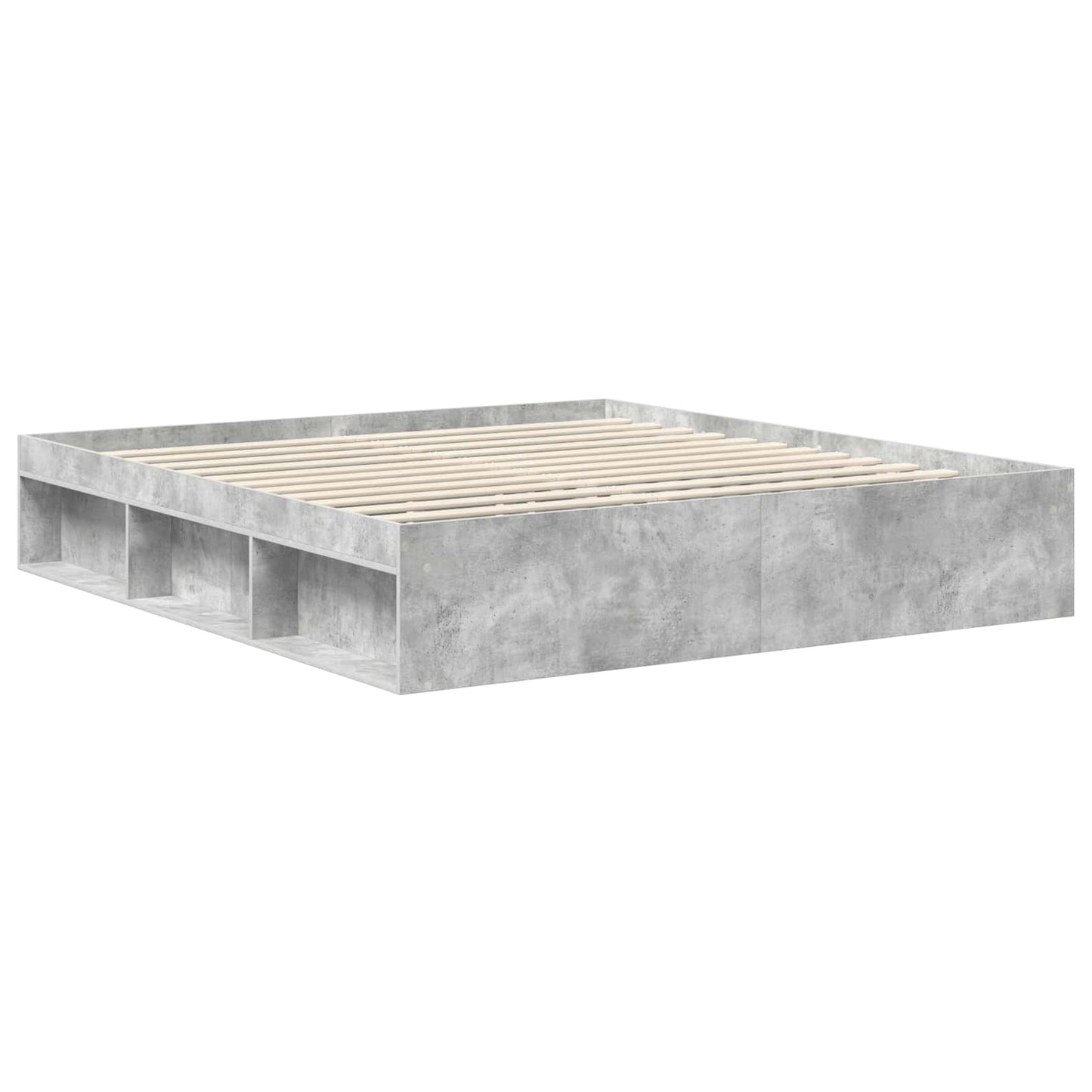 vidaXL Σκελετός Κρεβατιού Σκυρόδεμα 180 x 200 cm Επεξεργασμένο ξύλο