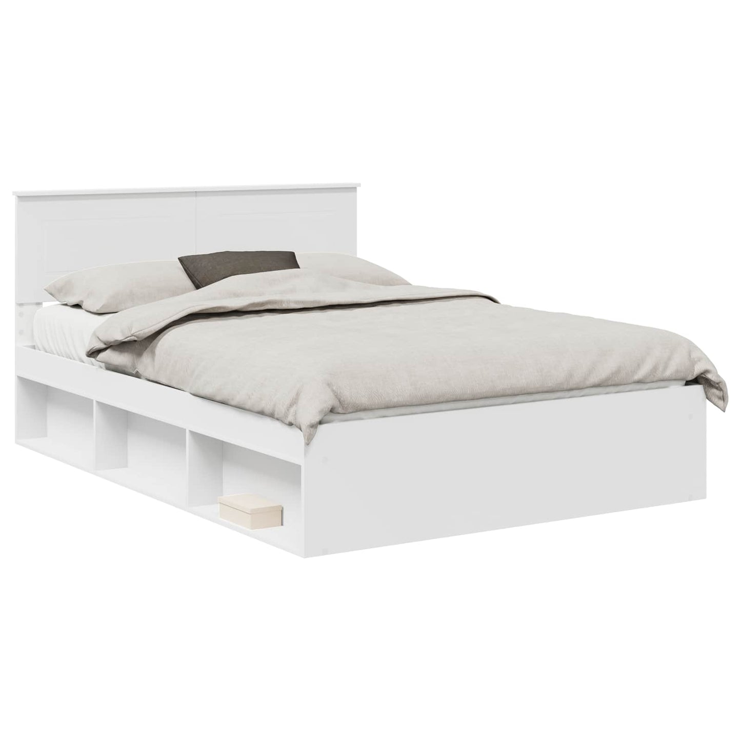 vidaXL Σκελετός Κρεβατιού Λευκό 160 x 200 cm Επεξεργασμένο ξύλο