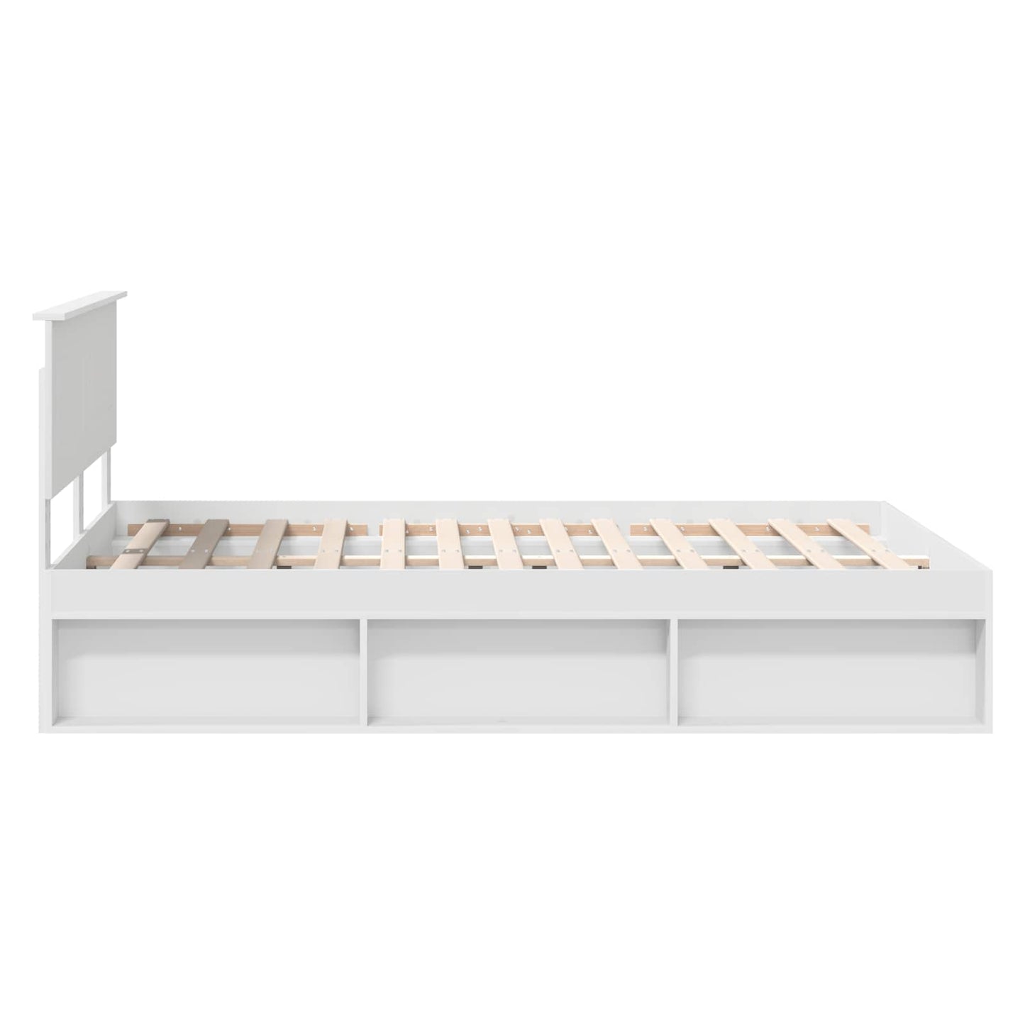 vidaXL Σκελετός Κρεβατιού Λευκό 160 x 200 cm Επεξεργασμένο ξύλο