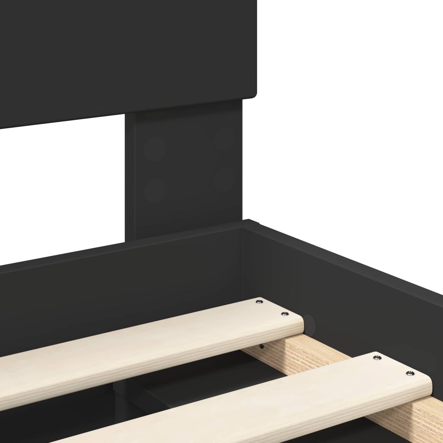 vidaXL Σκελετός Κρεβατιού Μαύρο 160 x 200 cm Επεξεργασμένο ξύλο