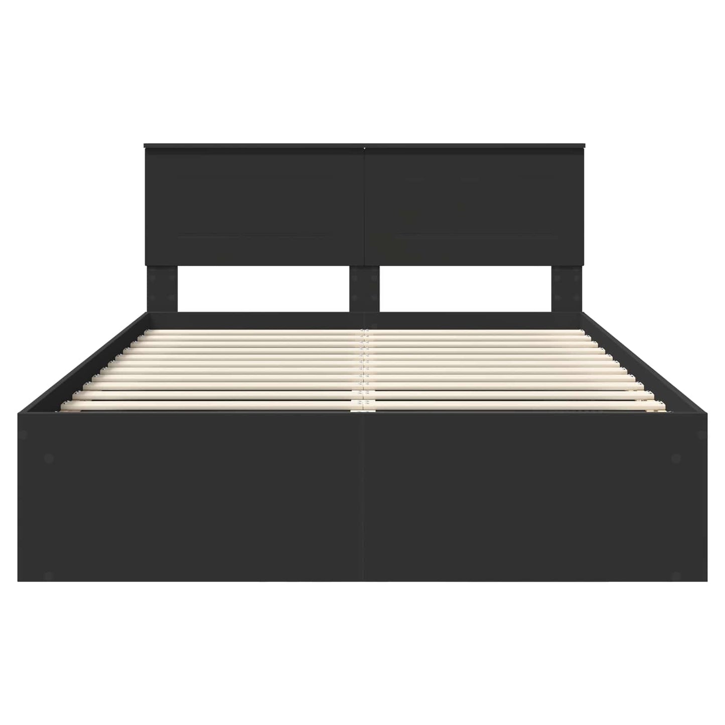 vidaXL Σκελετός Κρεβατιού Μαύρο 160 x 200 cm Επεξεργασμένο ξύλο
