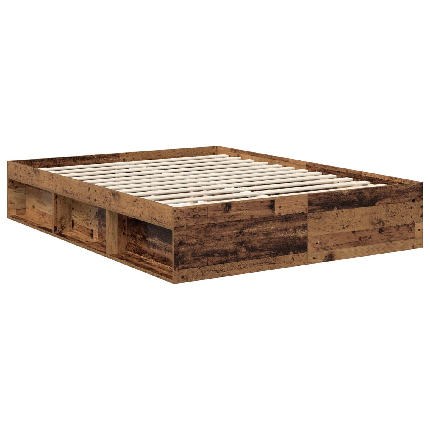 vidaXL Σκελετός Κρεβατιού Παλιό ξύλο 150 x 200 cm Επεξεργασμένο ξύλο