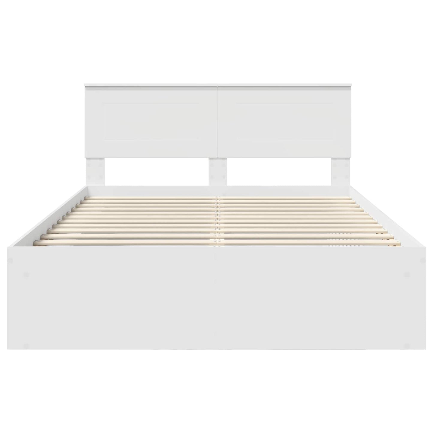 vidaXL Σκελετός Κρεβατιού Λευκό 140 x 190 cm Επεξεργασμένο ξύλο