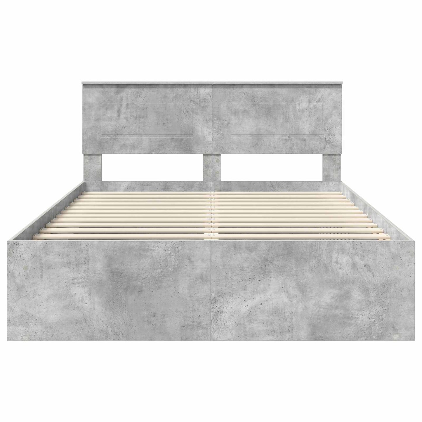 vidaXL Σκελετός Κρεβατιού Σκυρόδεμα 140 x 190 cm Επεξεργασμένο ξύλο