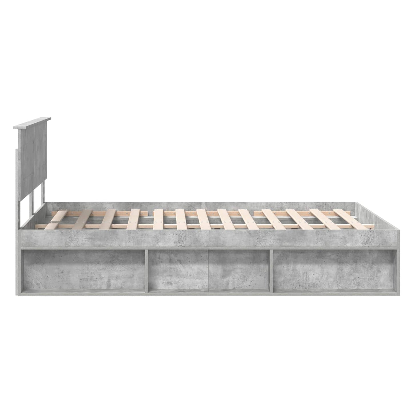 vidaXL Σκελετός Κρεβατιού Σκυρόδεμα 140 x 190 cm Επεξεργασμένο ξύλο