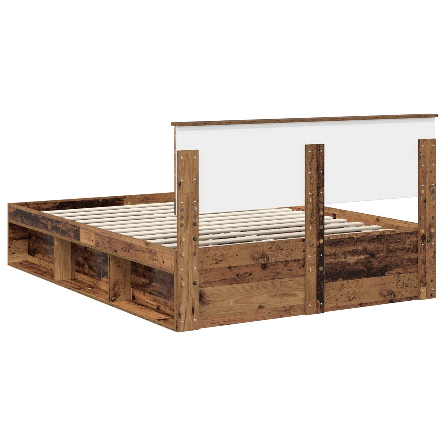 vidaXL Σκελετός Κρεβατιού Παλιό ξύλο 140 x 190 cm Επεξεργασμένο ξύλο
