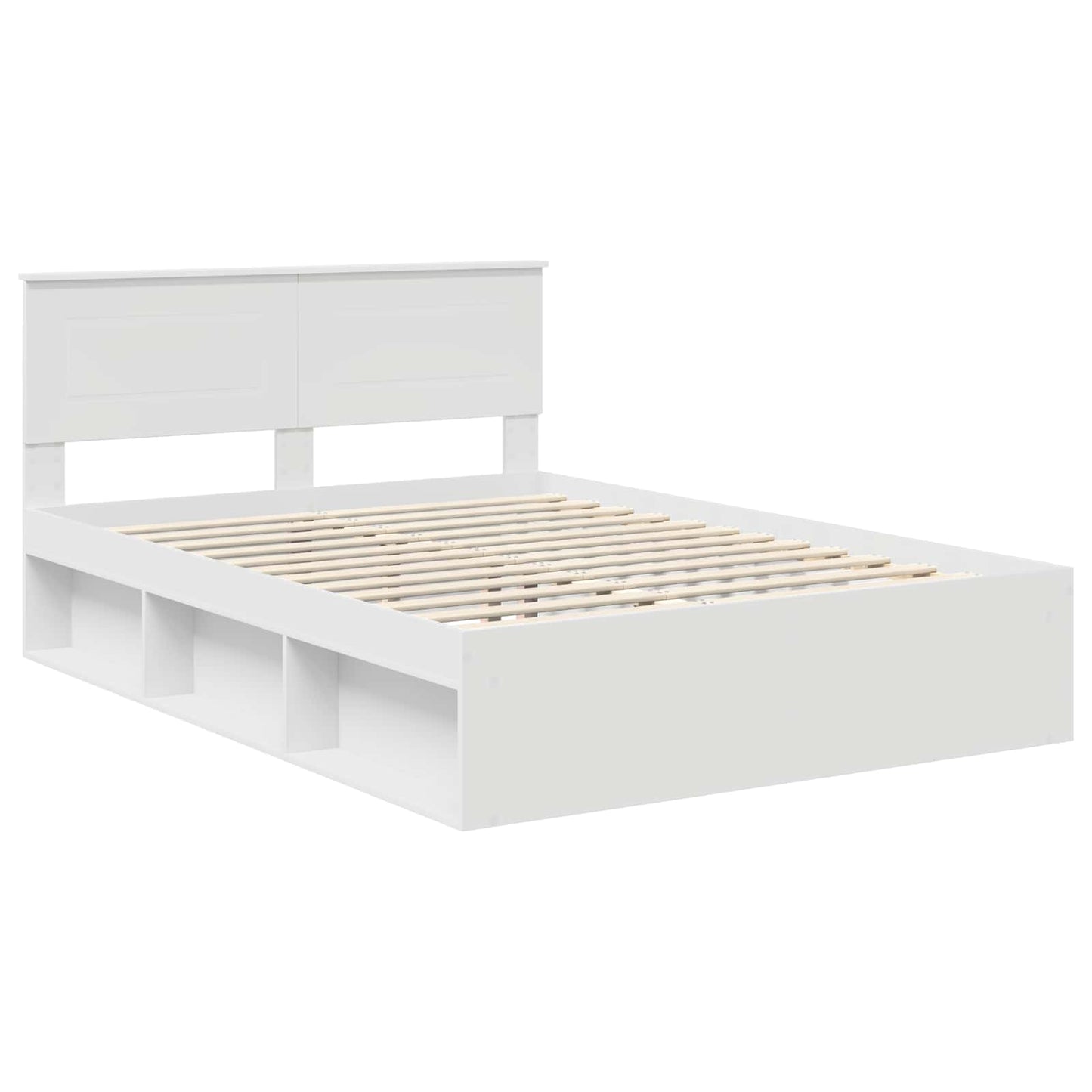 vidaXL Σκελετός Κρεβατιού Λευκό 140 x 200 cm Επεξεργασμένο ξύλο