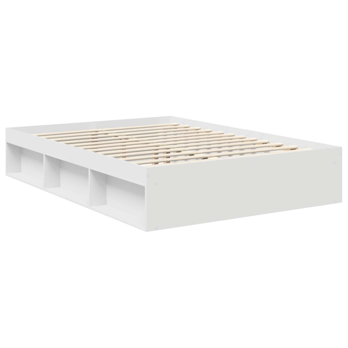 vidaXL Σκελετός Κρεβατιού Λευκό 140 x 200 cm Επεξεργασμένο ξύλο