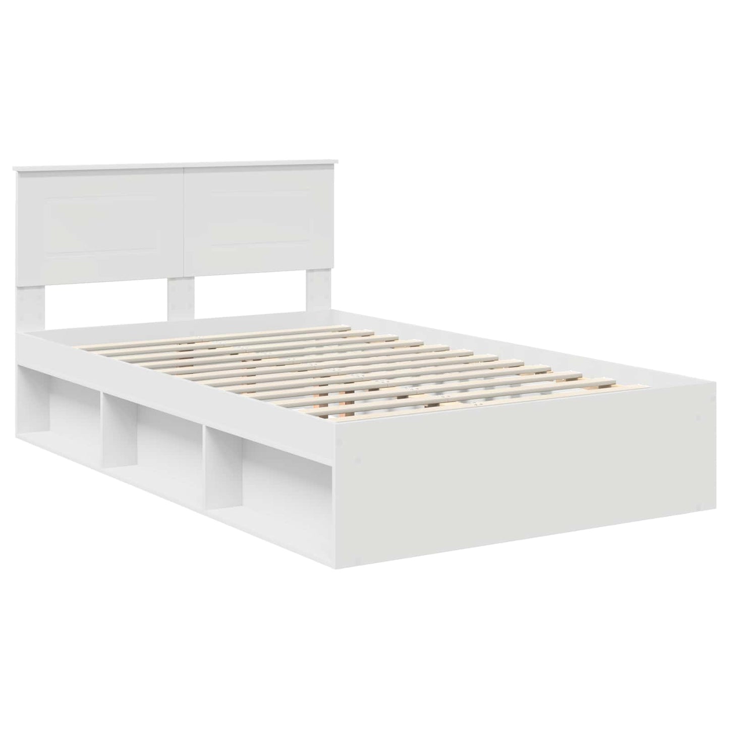 vidaXL Σκελετός Κρεβατιού Λευκό 120 x 190 cm Επεξεργασμένο ξύλο
