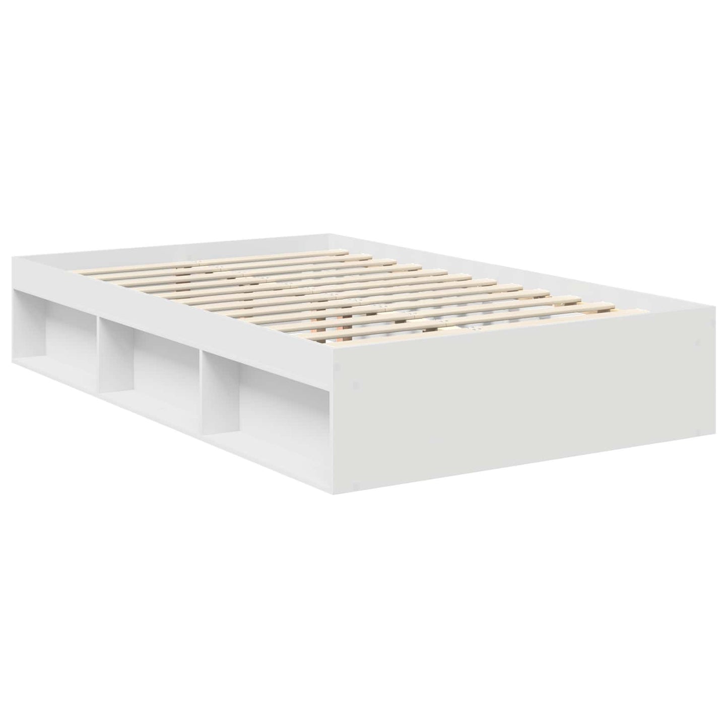 vidaXL Σκελετός Κρεβατιού Λευκό 120 x 190 cm Επεξεργασμένο ξύλο
