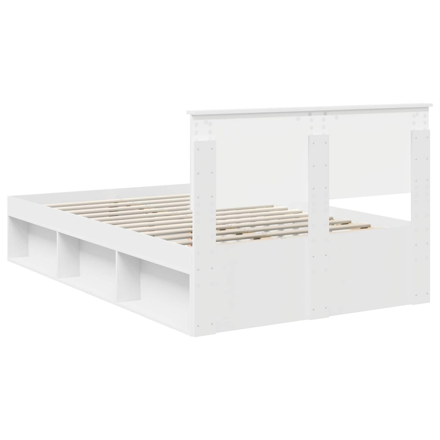 vidaXL Σκελετός Κρεβατιού Λευκό 120 x 190 cm Επεξεργασμένο ξύλο