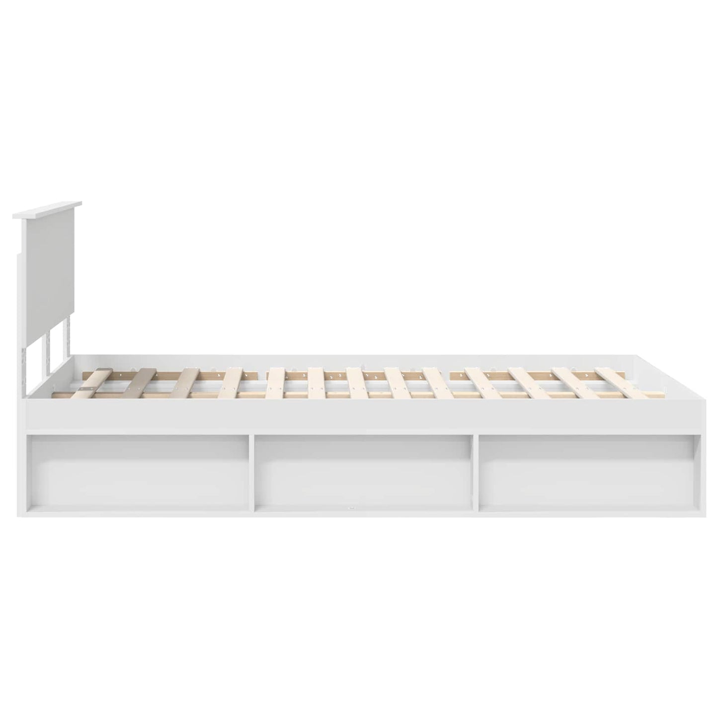 vidaXL Σκελετός Κρεβατιού Λευκό 120 x 190 cm Επεξεργασμένο ξύλο