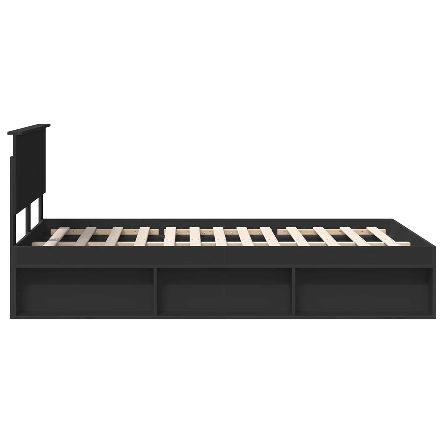 vidaXL Σκελετός Κρεβατιού Μαύρο 120 x 190 cm Επεξεργασμένο ξύλο