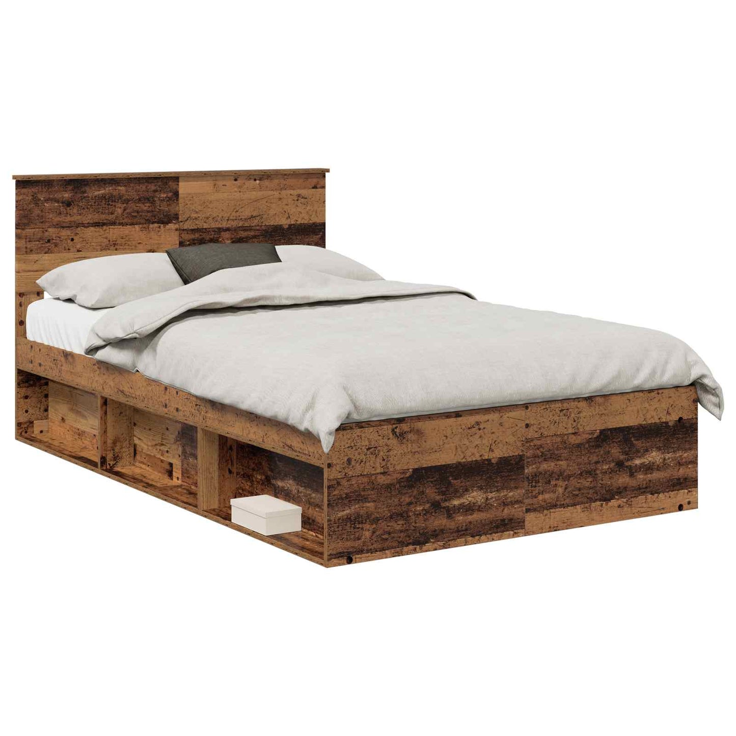 vidaXL Σκελετός Κρεβατιού Παλιό ξύλο 120 x 190 cm Επεξεργασμένο ξύλο