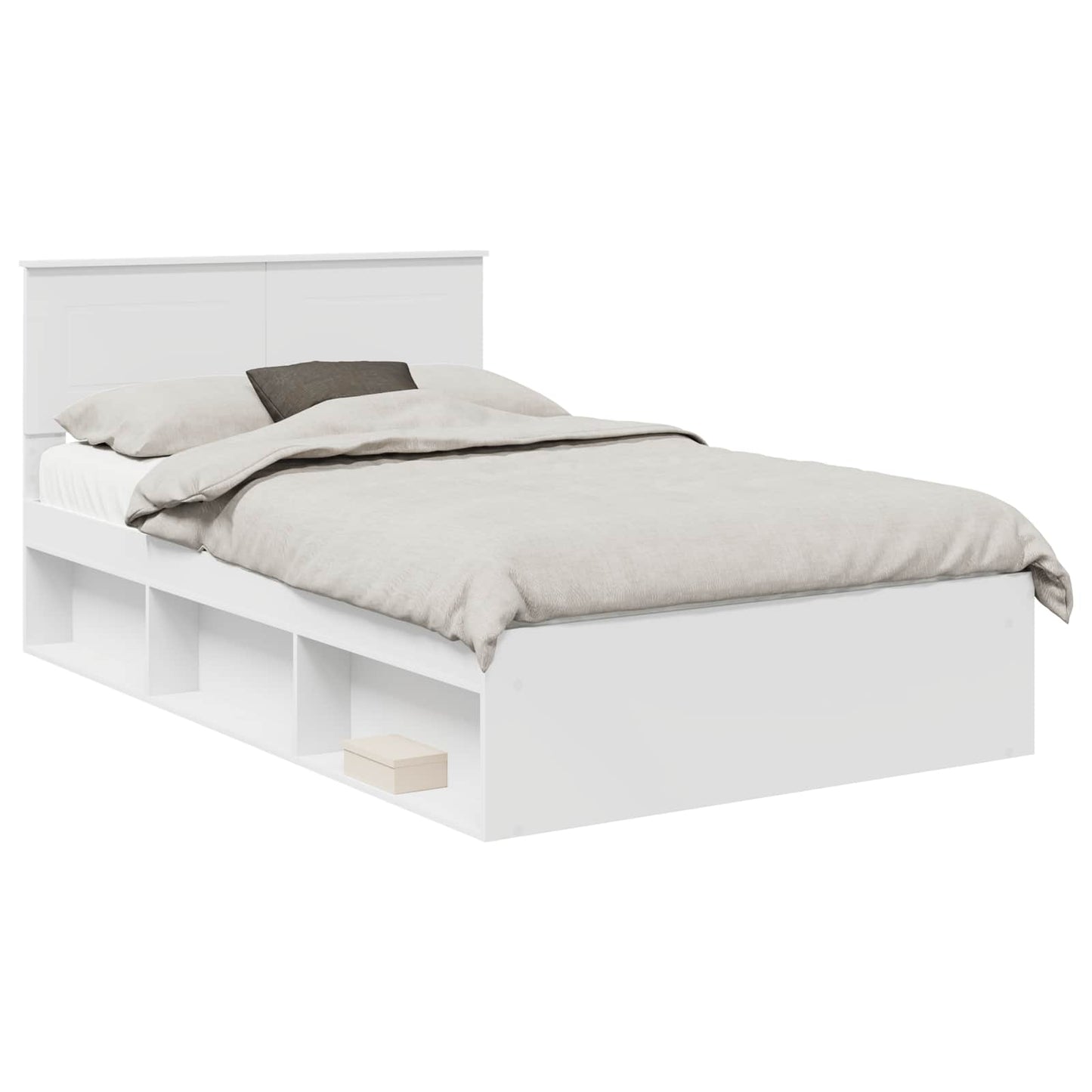 vidaXL Σκελετός Κρεβατιού Λευκό 120 x 200 cm Επεξεργασμένο ξύλο