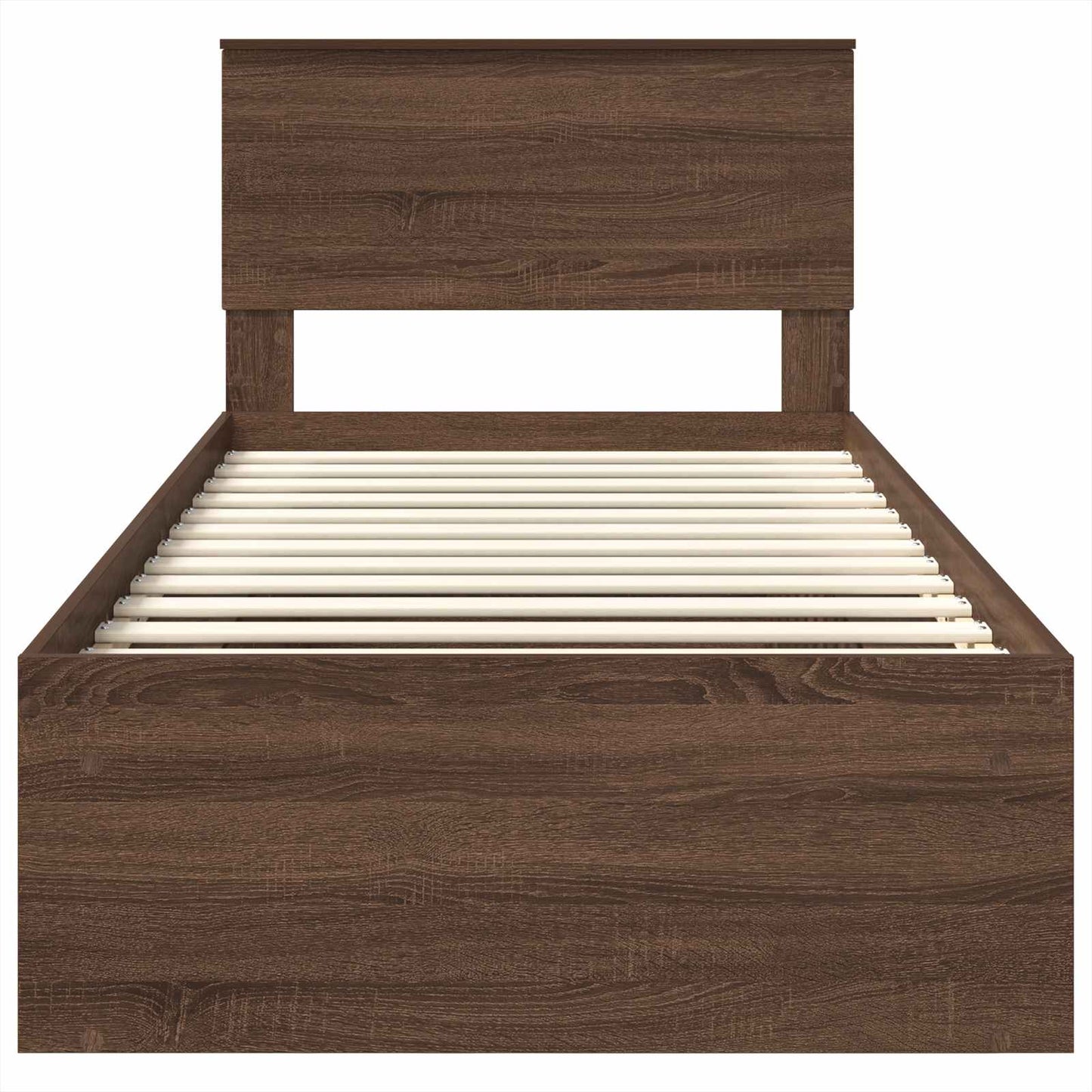 vidaXL Σκελετός Κρεβατιού Καφέ δρυς 100 x 200 cm Επεξεργασμένο ξύλο