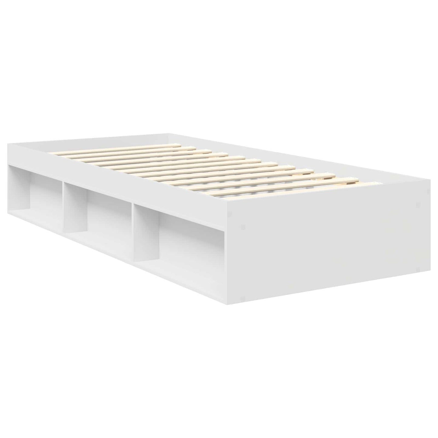 vidaXL Σκελετός Κρεβατιού Λευκό 90 x 200 cm Επεξεργασμένο ξύλο