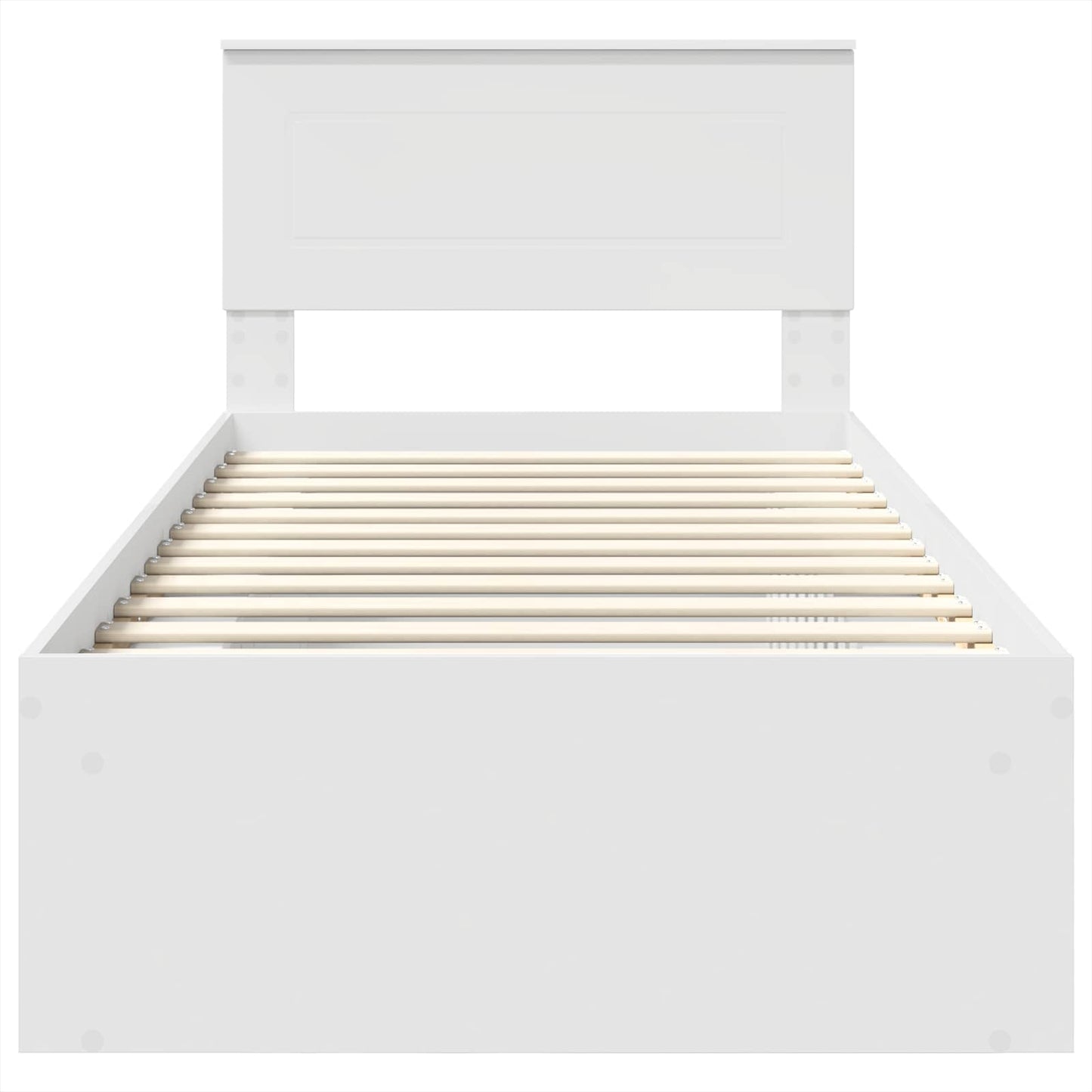 vidaXL Σκελετός Κρεβατιού Λευκό 75 x 190 cm Επεξεργασμένο ξύλο