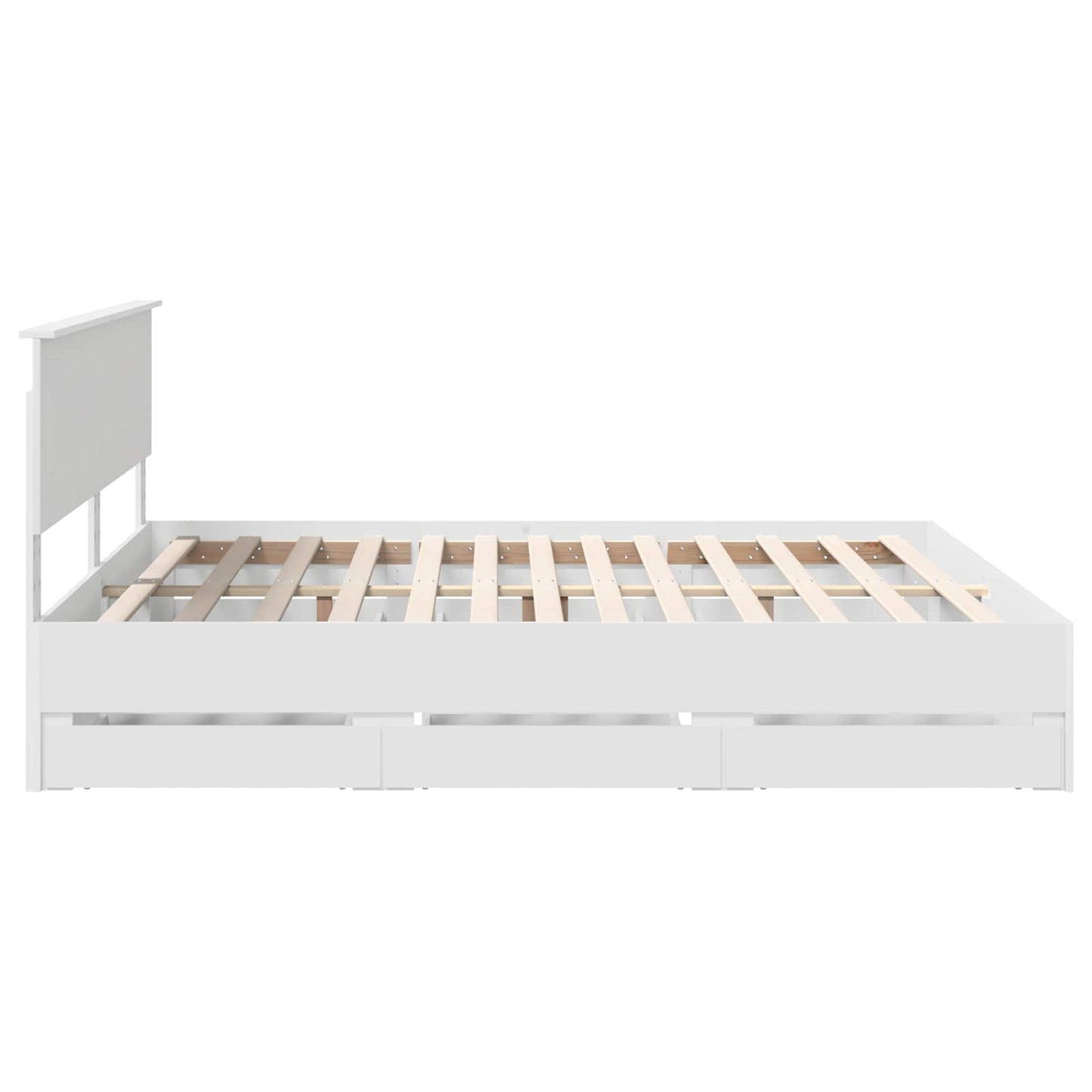 vidaXL Σκελετός Κρεβατιού Λευκό 180 x 200 cm Μηχανήματος Ξύλο