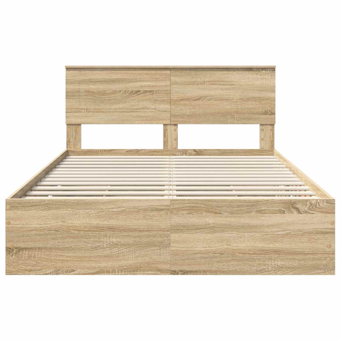 vidaXL Σκελετός Κρεβατιού Δρύς Sonoma 150 x 200 cm Μηχανήματος Ξύλο