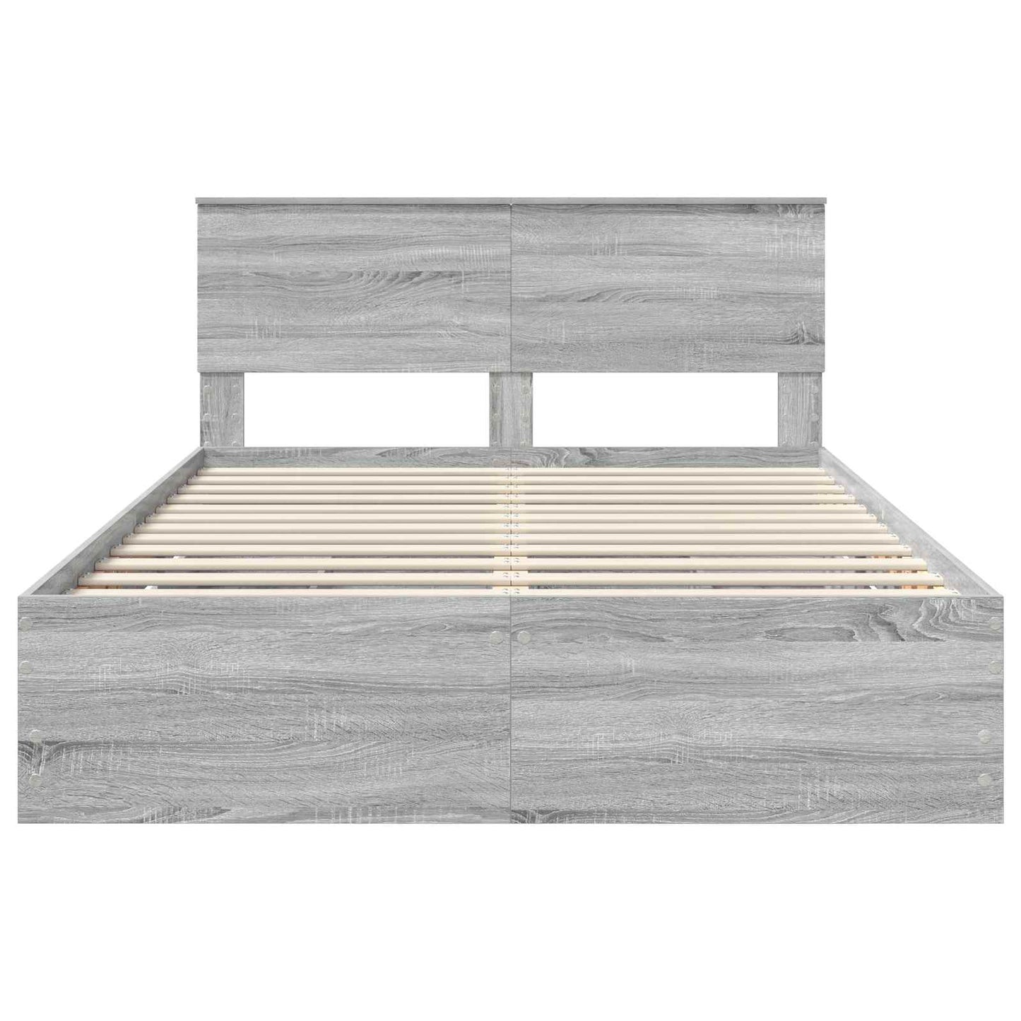 vidaXL Σκελετός Κρεβατιού Γκρίζο Σονομα 150 x 200 cm Μηχανήματος Ξύλο