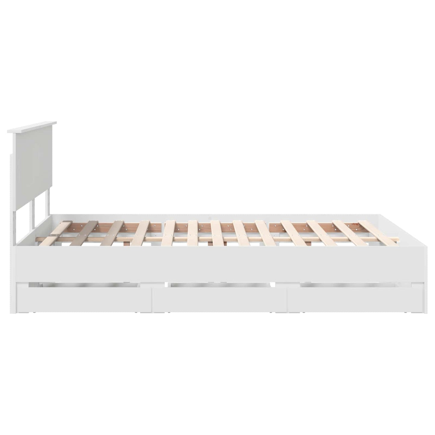 vidaXL Σκελετός Κρεβατιού Λευκό 140 x 190 cm Μηχανήματος Ξύλο