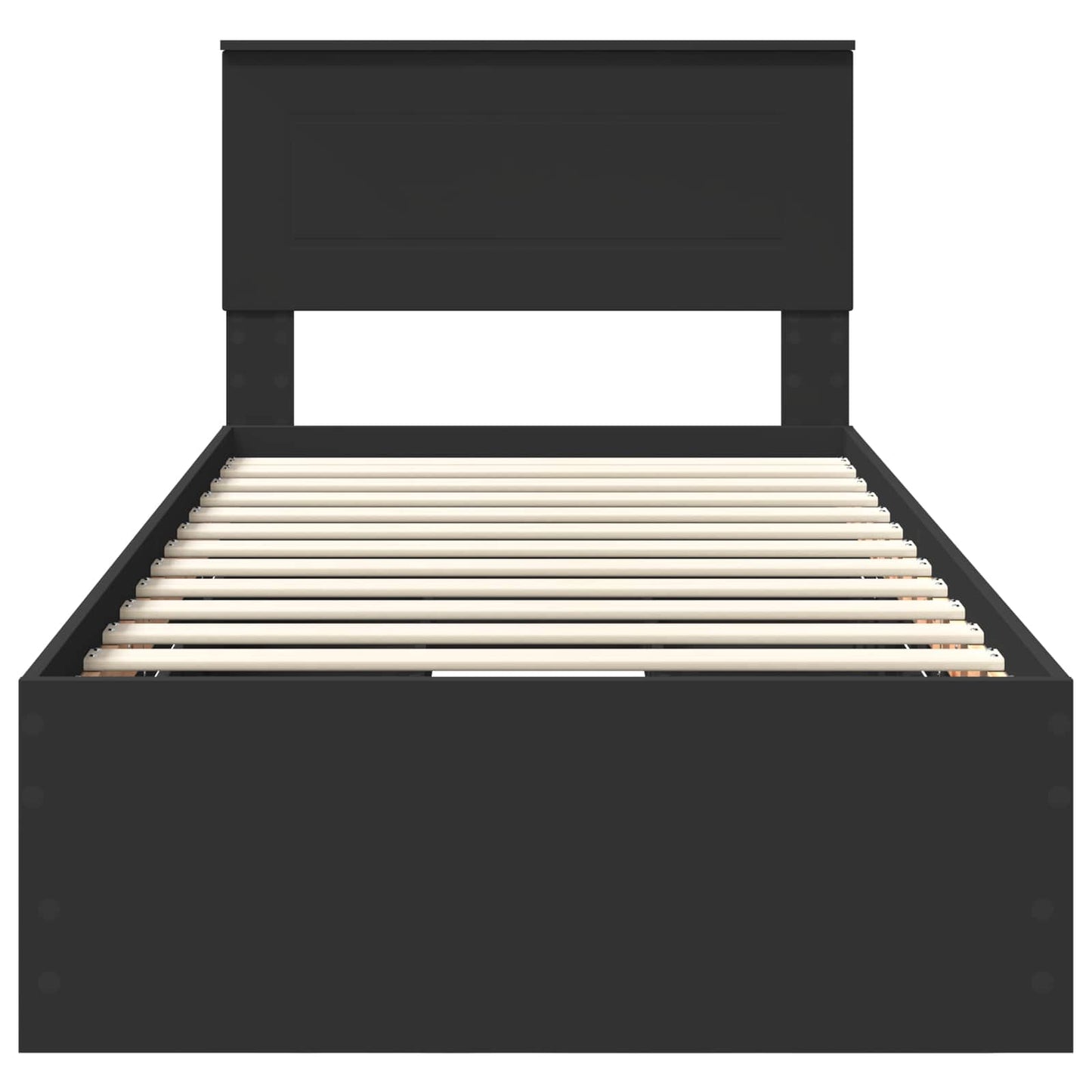 vidaXL Σκελετός Κρεβατιού Μαύρο 100 x 200 cm Μηχανήματος Ξύλο