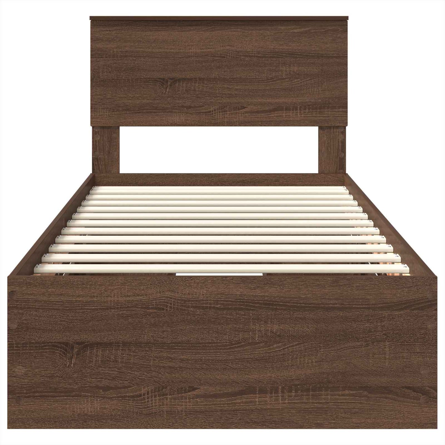 vidaXL Σκελετός Κρεβατιού Καφέ δρυς 100 x 200 cm Μηχανήματος Ξύλο