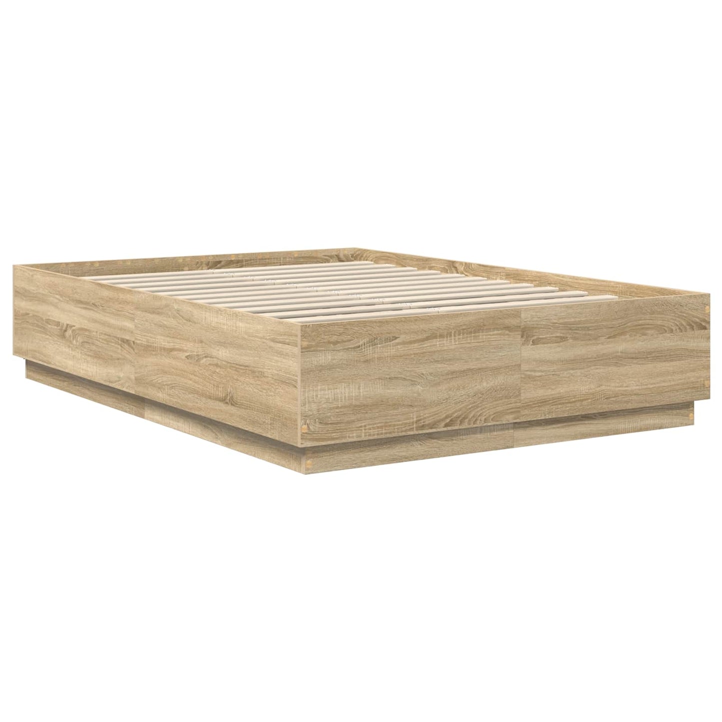 vidaXL Σκελετός Κρεβατιού Δρύς Sonoma 140 x 200 cm Επεξεργασμένο ξύλο