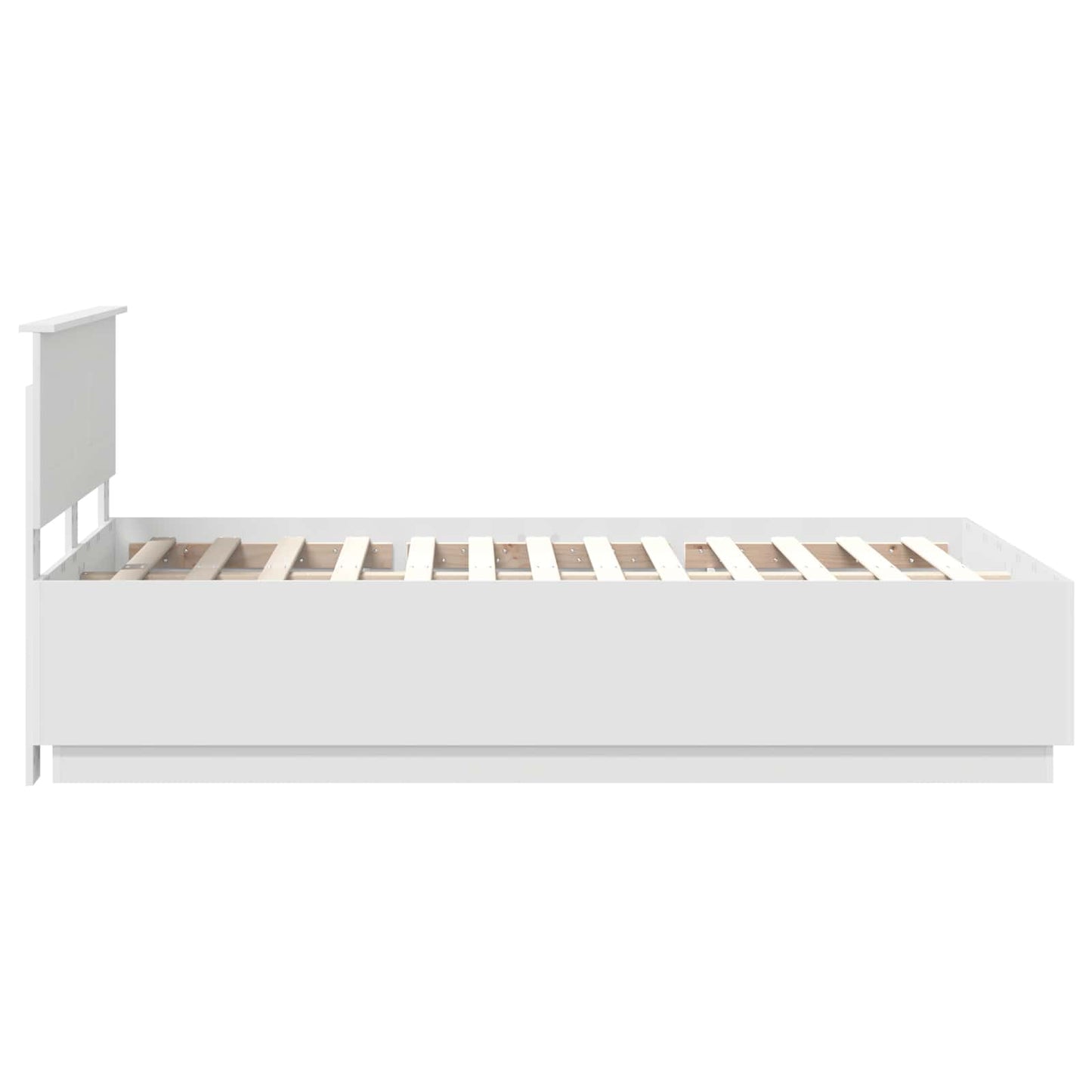 vidaXL Σκελετός Κρεβατιού Λευκό 135 x 190 cm Επεξεργασμένο ξύλο