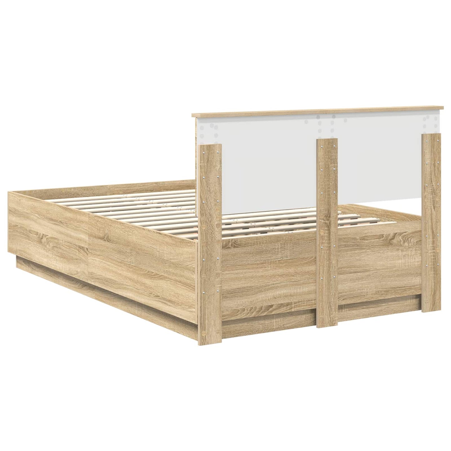 vidaXL Σκελετός Κρεβατιού Δρύς Sonoma 120 x 190 cm Επεξεργασμένο ξύλο