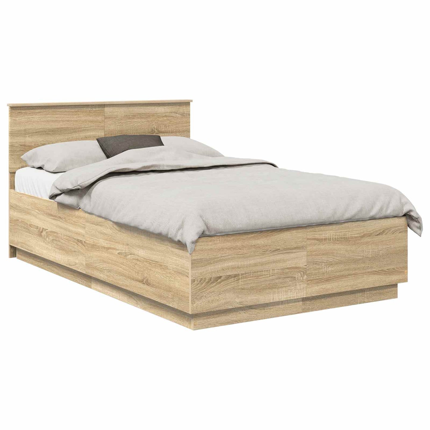 vidaXL Σκελετός Κρεβατιού Δρύς Sonoma 120 x 190 cm Επεξεργασμένο ξύλο