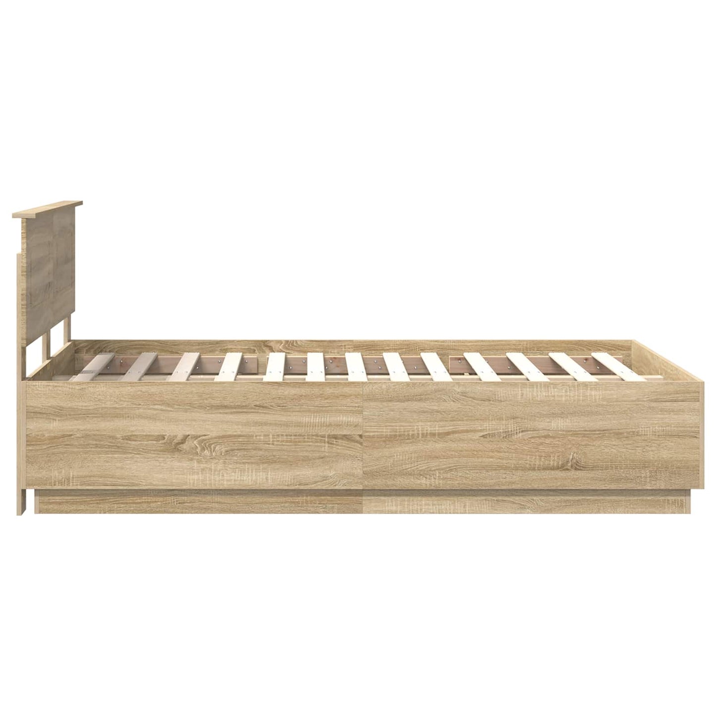 vidaXL Σκελετός Κρεβατιού Δρύς Sonoma 120 x 190 cm Επεξεργασμένο ξύλο