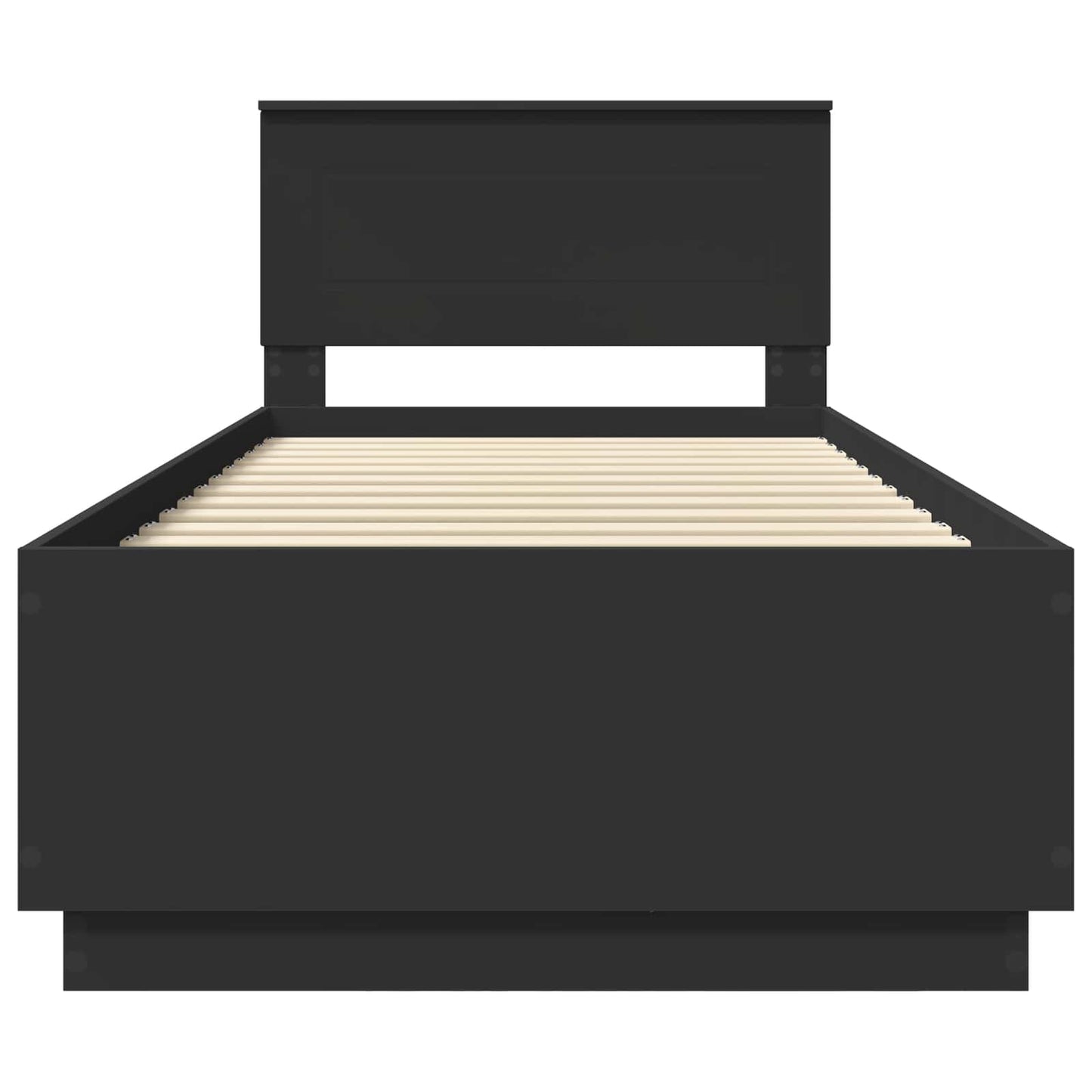 vidaXL Σκελετός Κρεβατιού Μαύρο 100 x 200 cm Επεξεργασμένο ξύλο