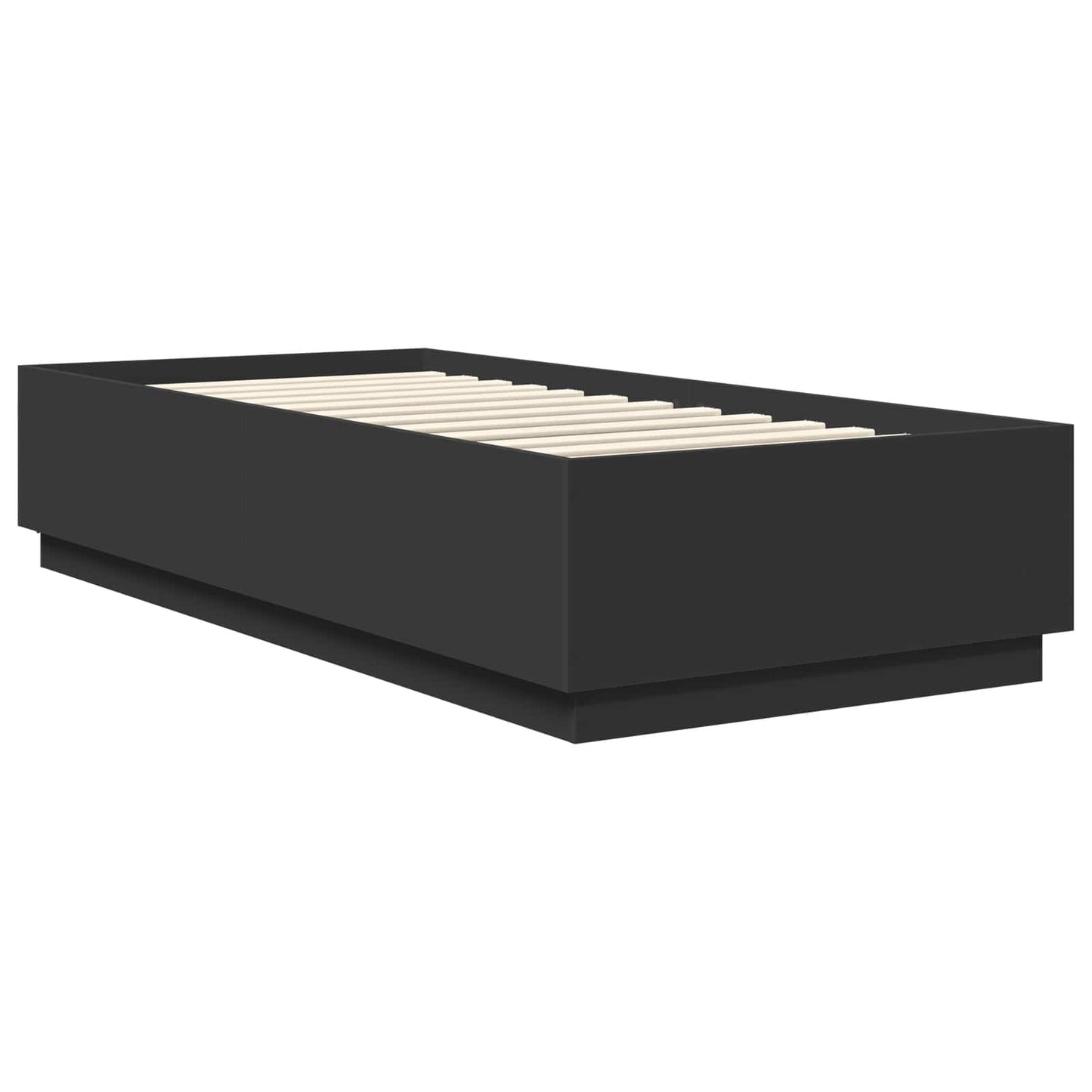 vidaXL Σκελετός Κρεβατιού Μαύρο 90 x 200 cm Επεξεργασμένο ξύλο