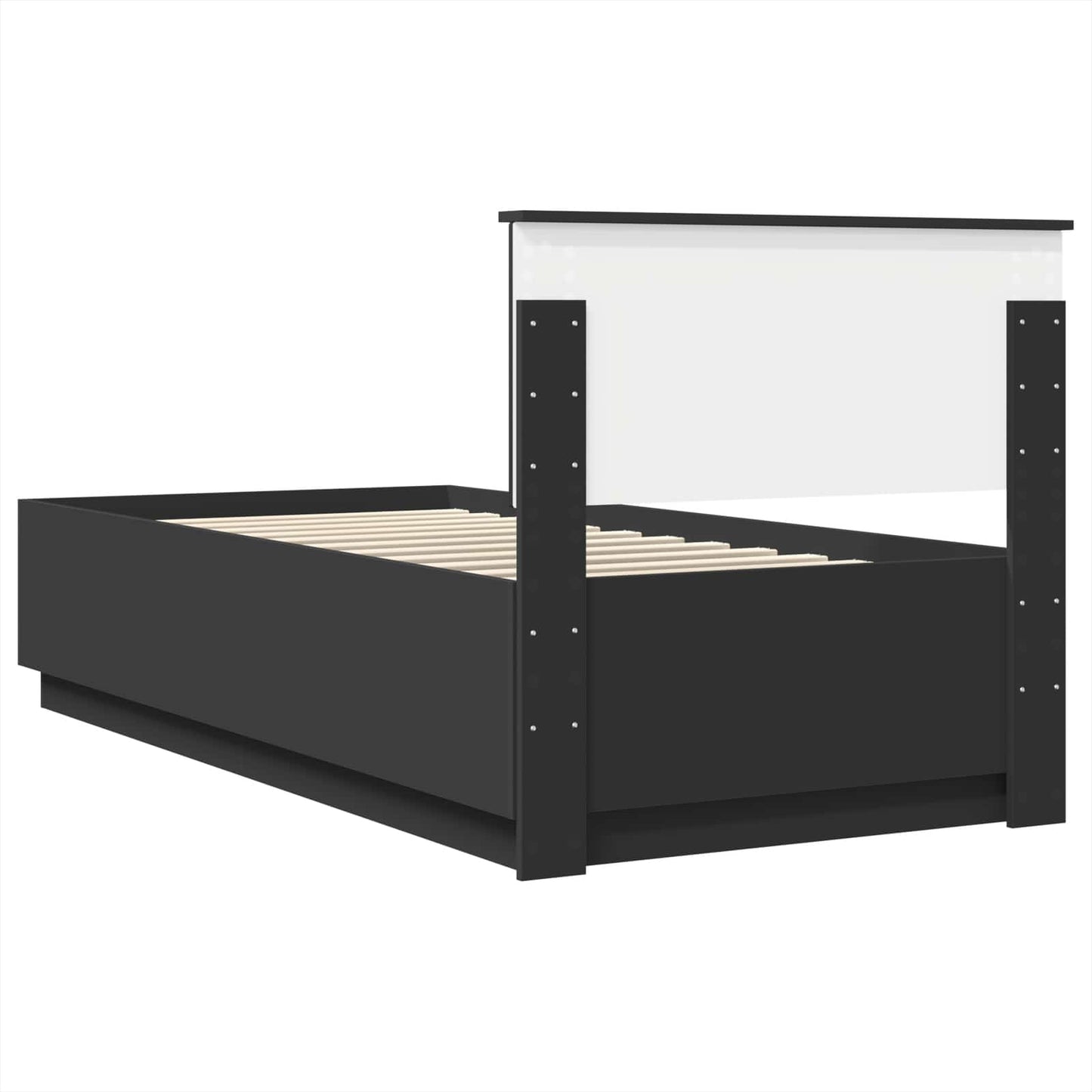 vidaXL Σκελετός Κρεβατιού Μαύρο 90 x 200 cm Επεξεργασμένο ξύλο