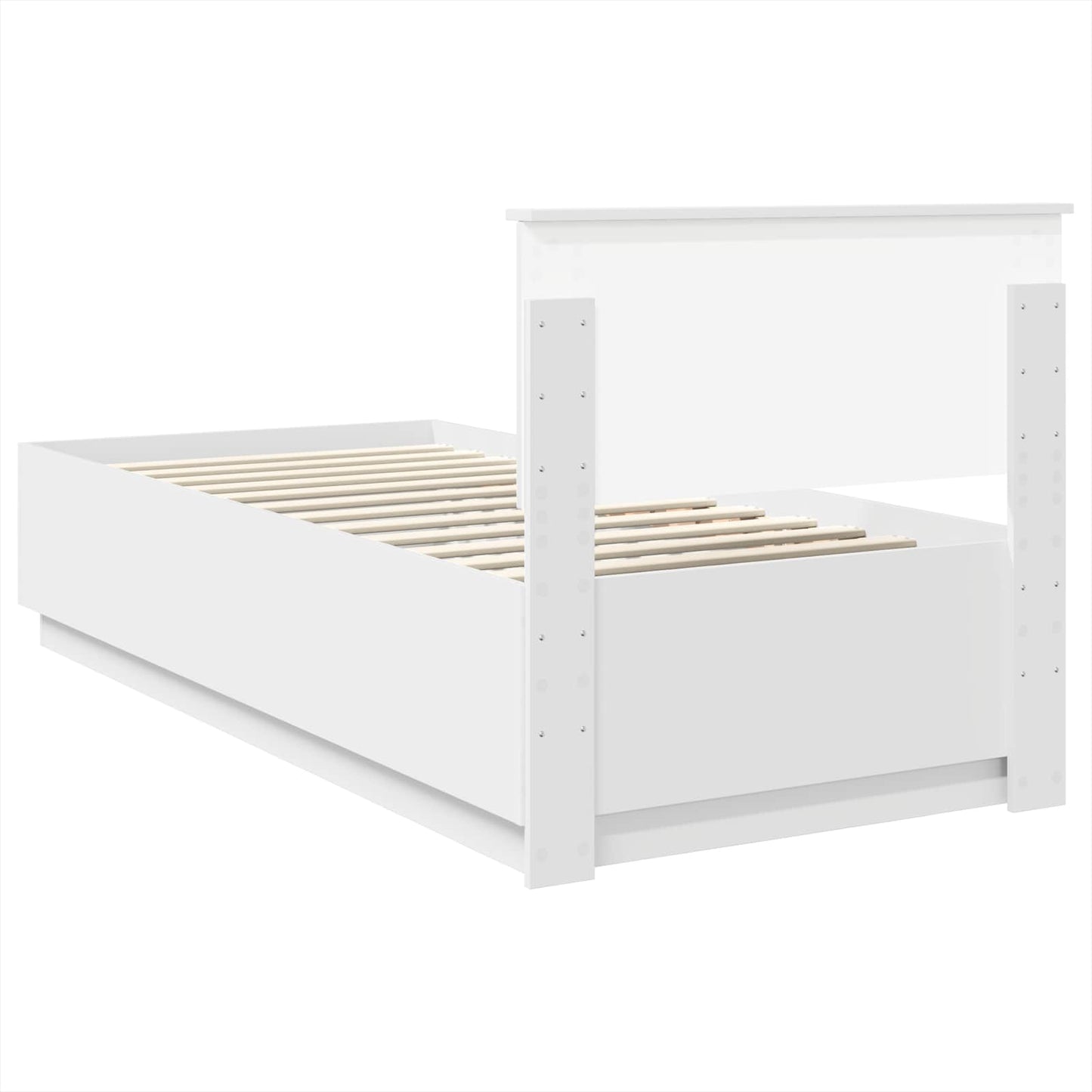 vidaXL Σκελετός Κρεβατιού Λευκό 70 x 190 cm Επεξεργασμένο ξύλο