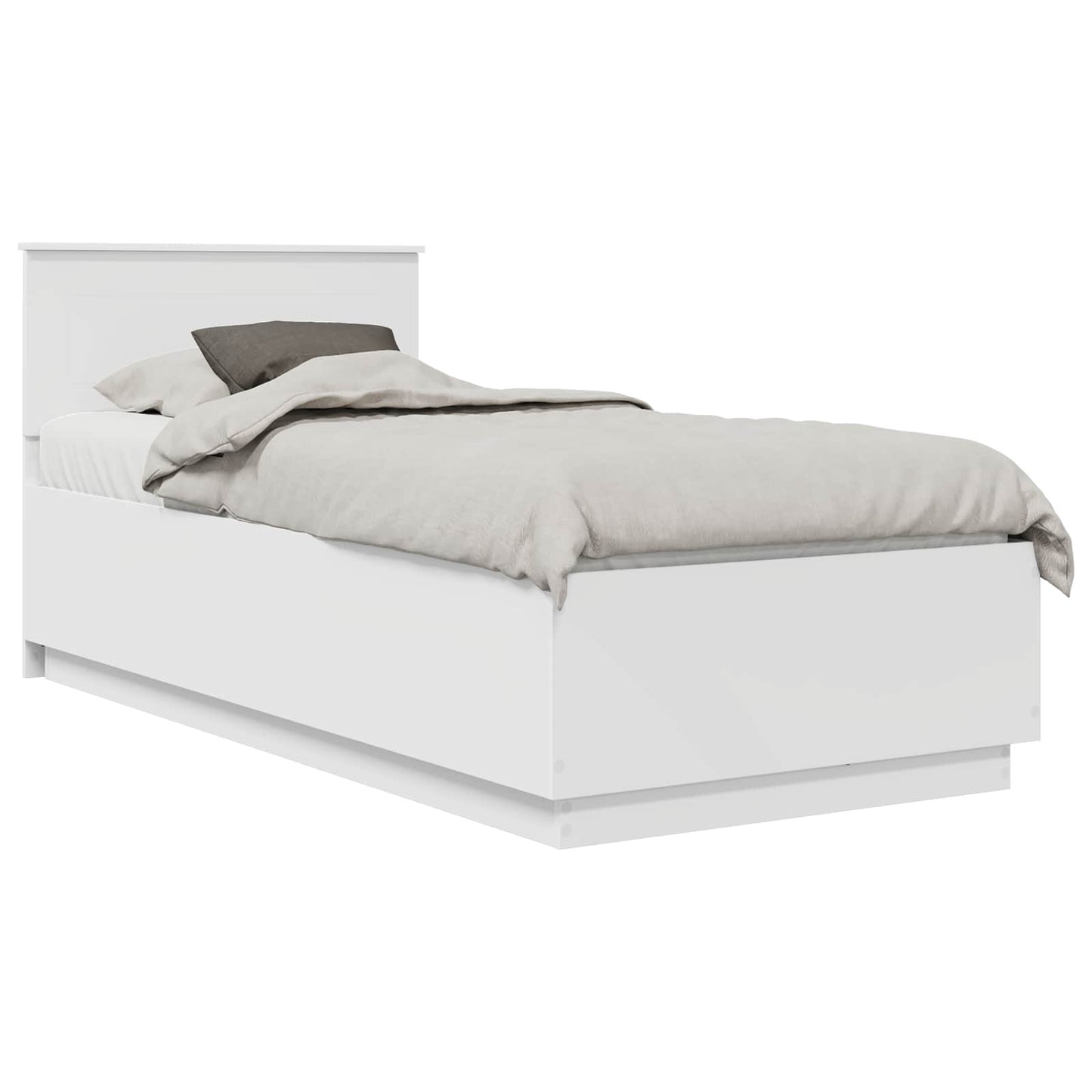 vidaXL Σκελετός Κρεβατιού Λευκό 70 x 190 cm Επεξεργασμένο ξύλο