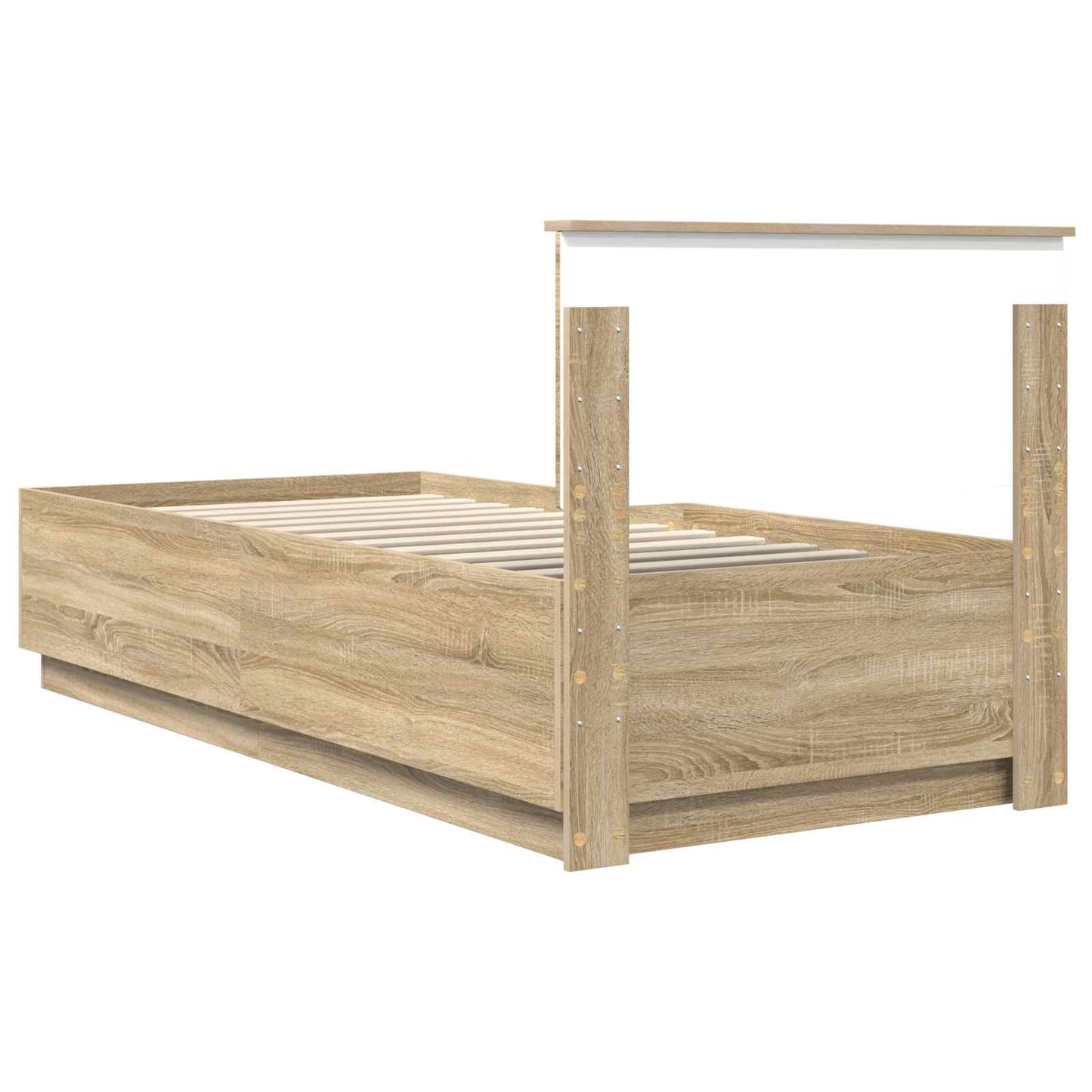 vidaXL Σκελετός Κρεβατιού Δρύς Sonoma 70 x 190 cm Επεξεργασμένο ξύλο