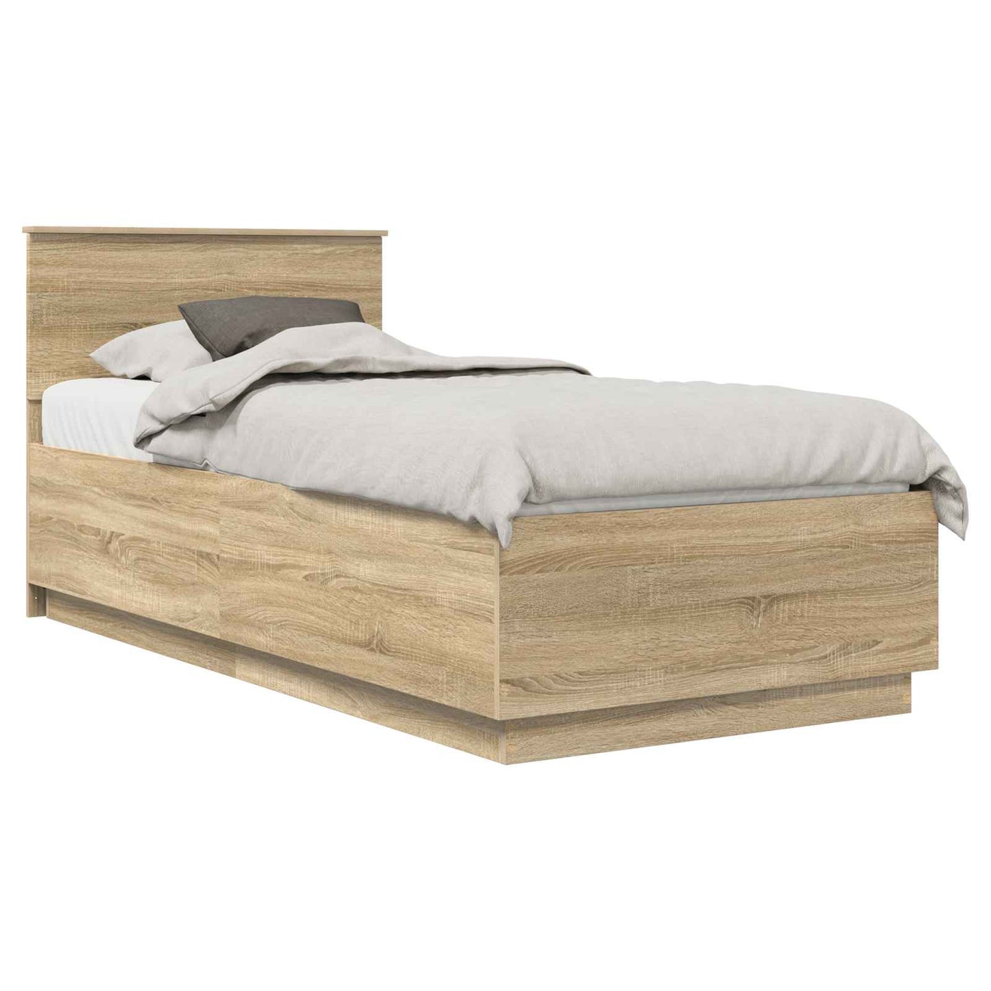vidaXL Σκελετός Κρεβατιού Δρύς Sonoma 70 x 190 cm Επεξεργασμένο ξύλο