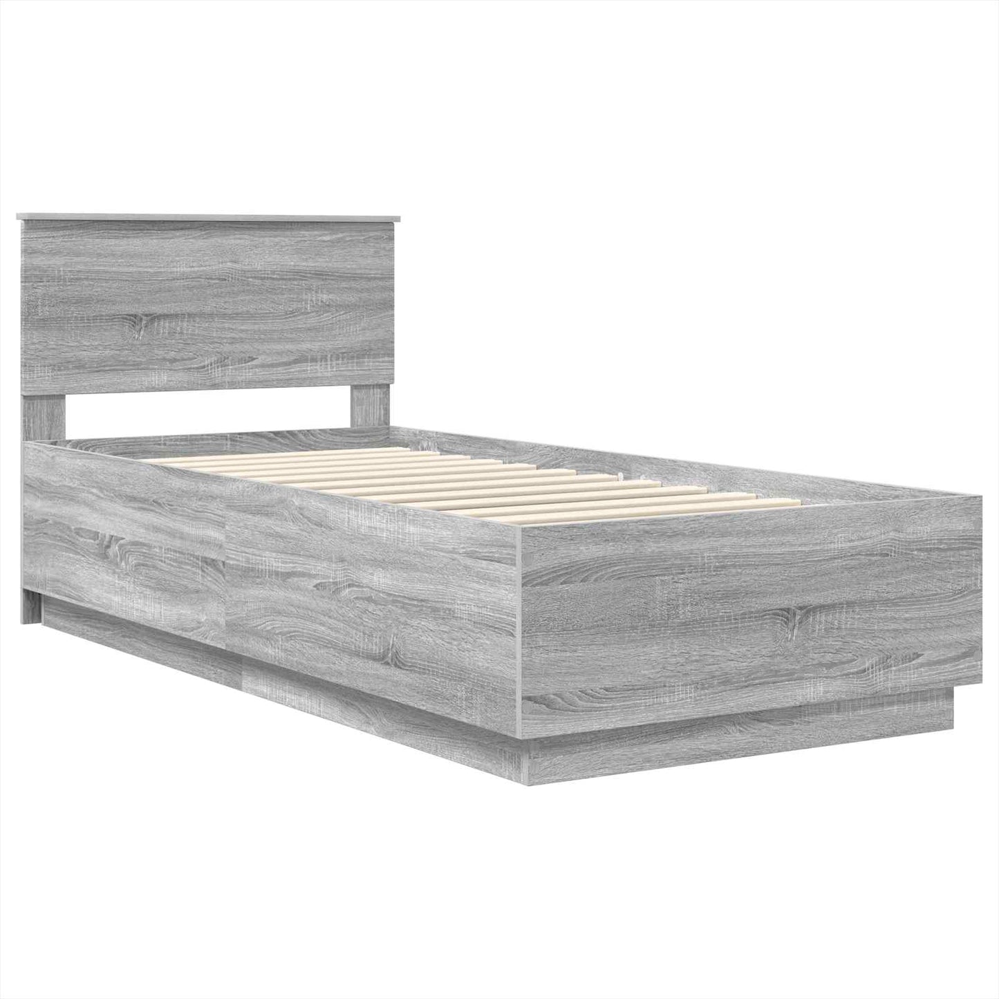 vidaXL Σκελετός Κρεβατιού Γκρίζο Σονομα 70 x 190 cm Επεξεργασμένο ξύλο